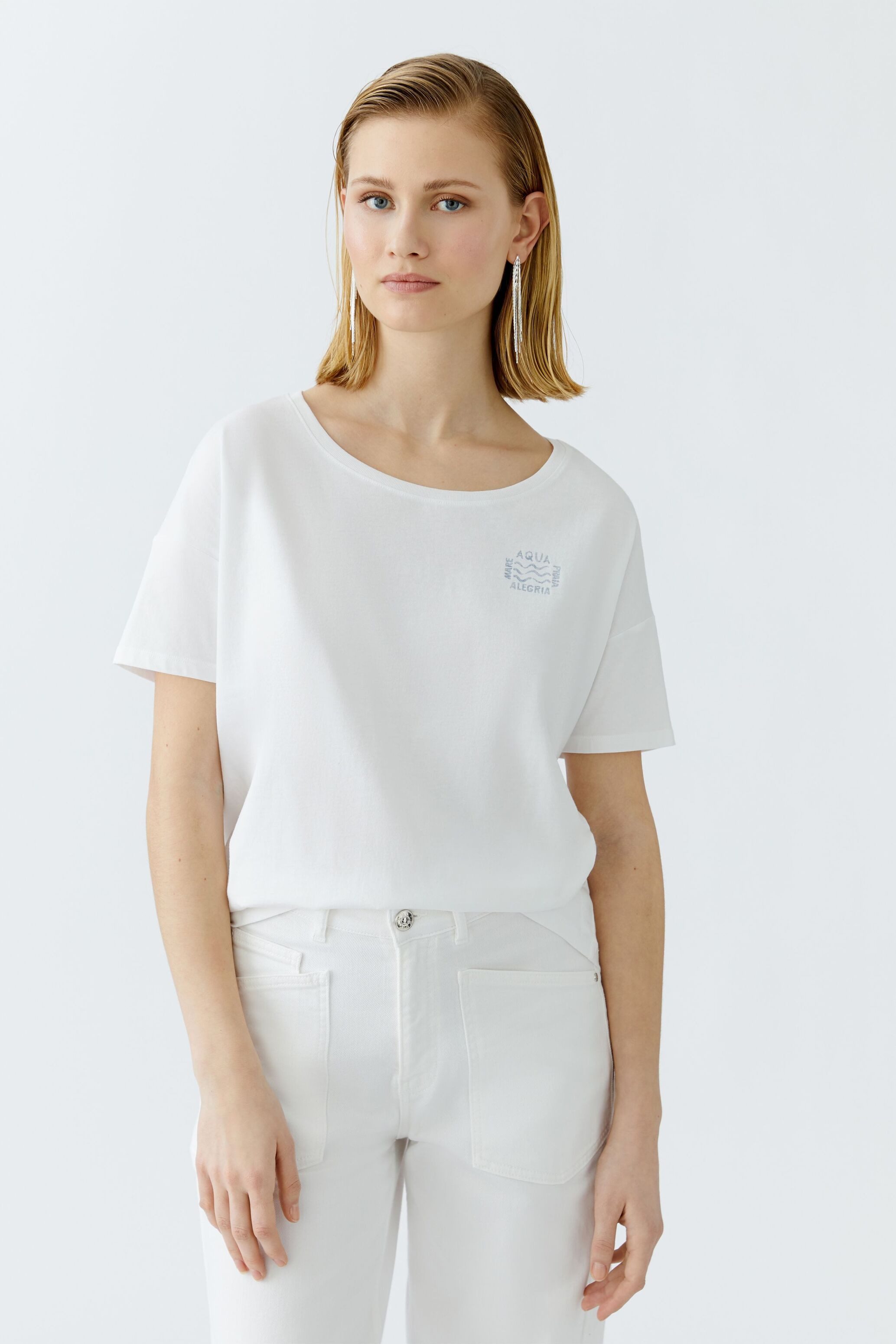 Oui T-Shirt T-Shirt 100% Biobaumwolle günstig online kaufen