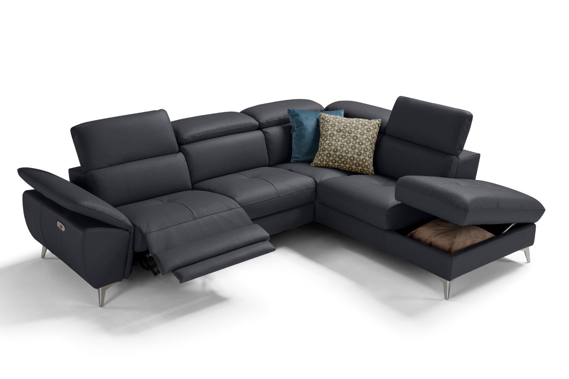 moebeloutlet.de Ecksofa Moebeloutlet.de–Italienisches Ledersofa mit Relaxfu günstig online kaufen