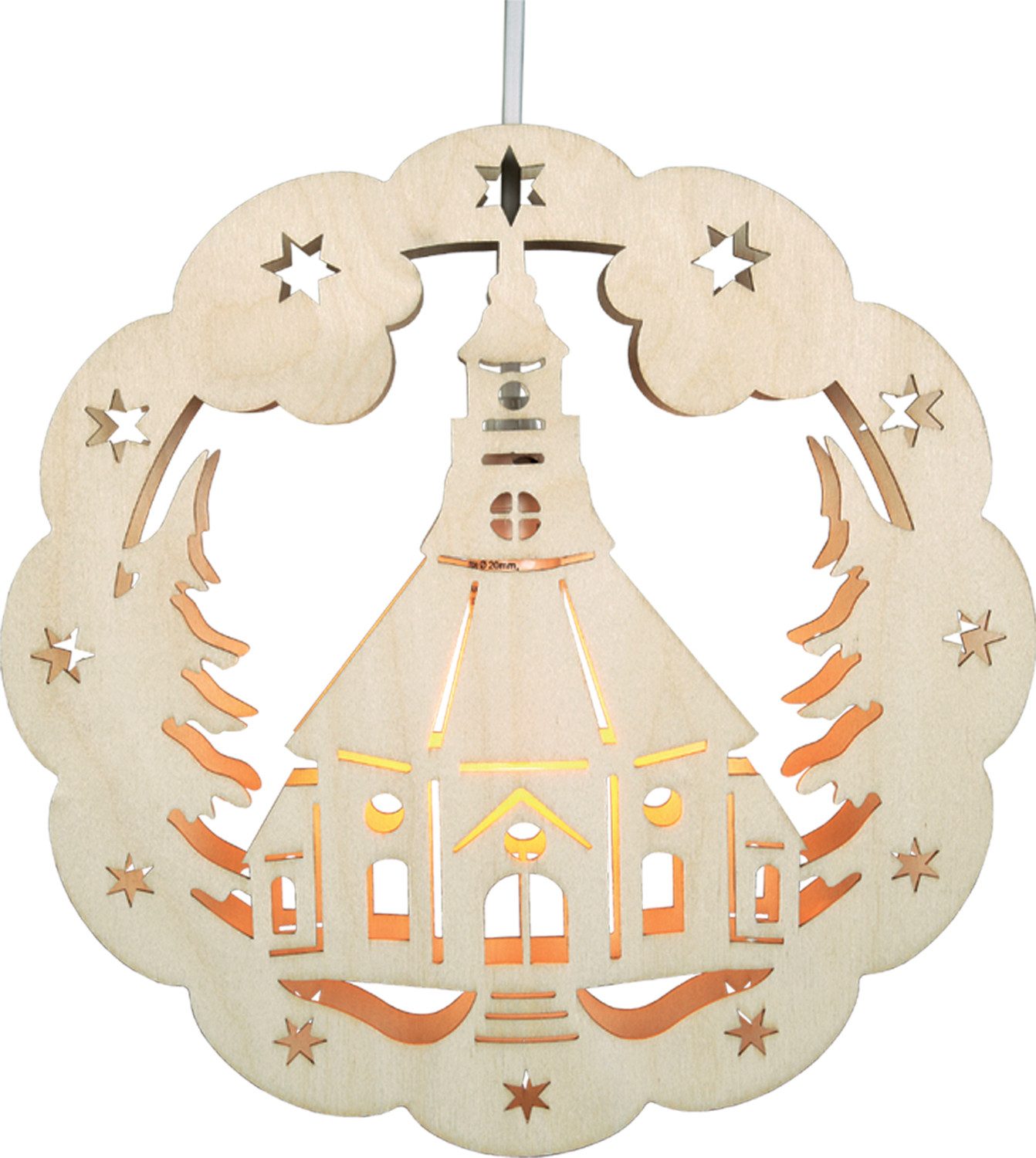 SAICO Original LED Fensterbild Glocke, inkl. LED-Leuchtmittel, warmweiß, LED wechselbar, BxHxT: 32x29x4,5cm