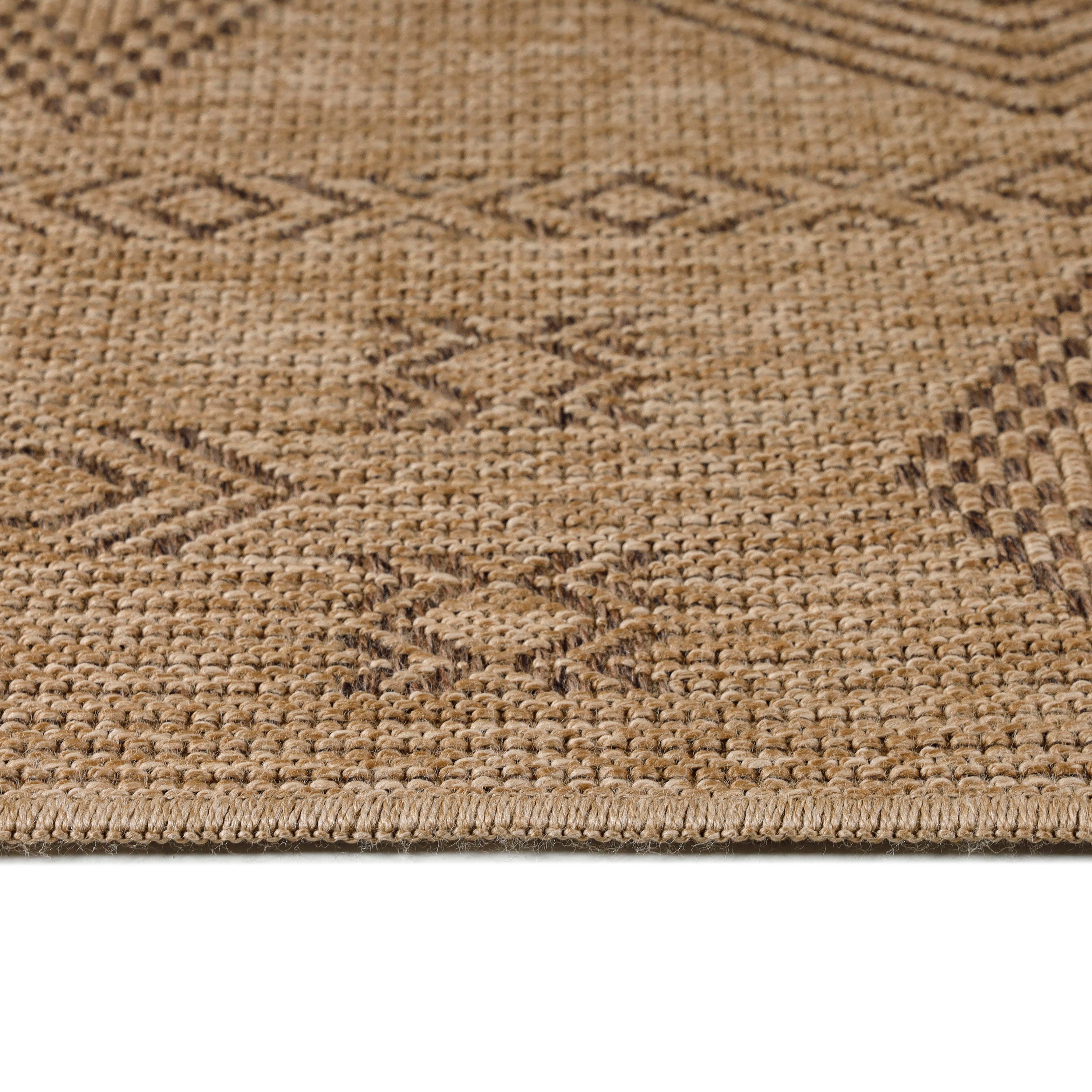 Carpettex Outdoorteppich Vintage Design, Läufer, Höhe: 5 mm, Outdoor Teppich Vintage Design Natur Optik für Küche Balkon Terrasse
