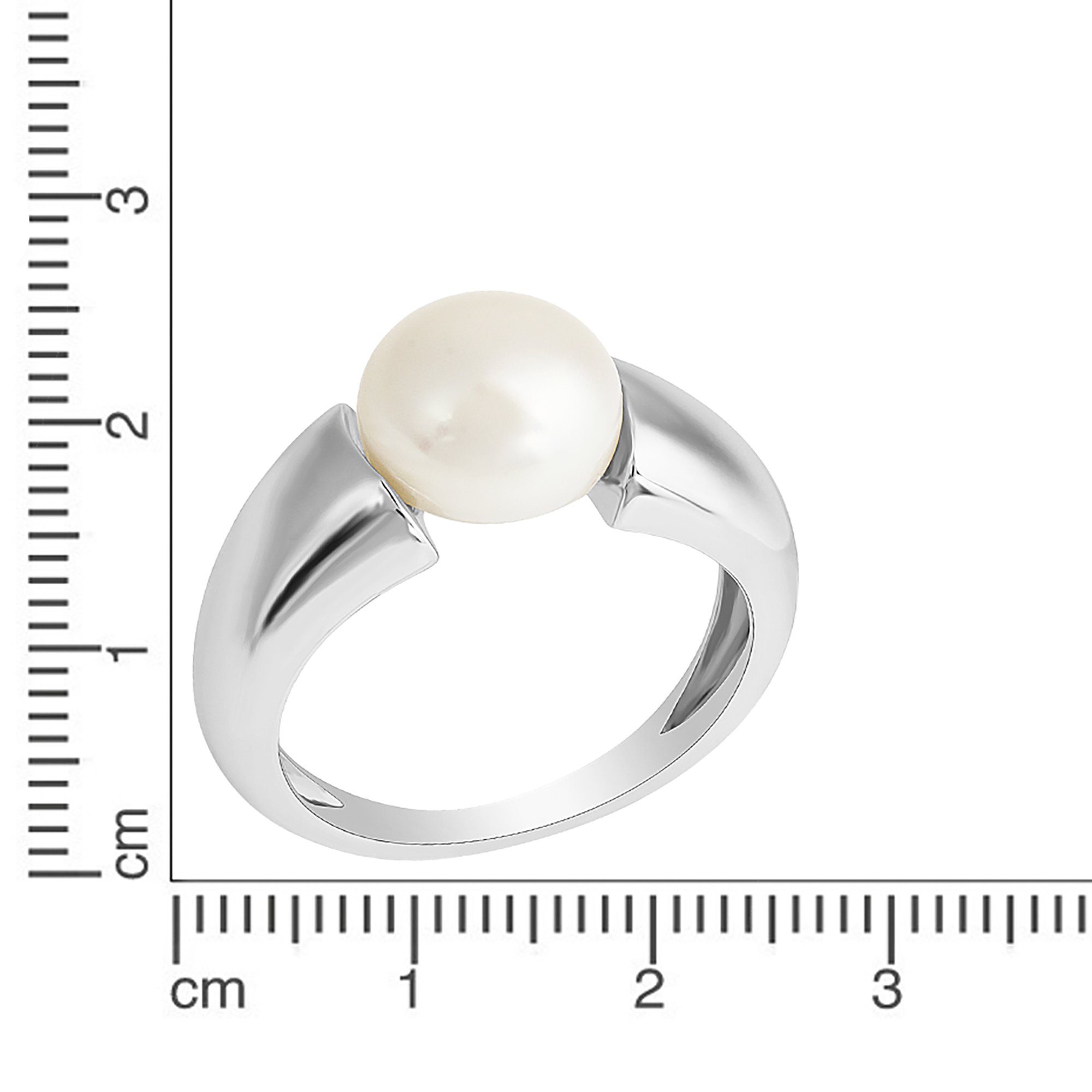 925 rhodiniert Fingerring Silber Zeeme Perle