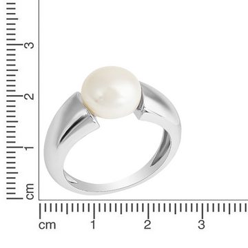 Zeeme Fingerring Silber 925 rhodiniert Perle