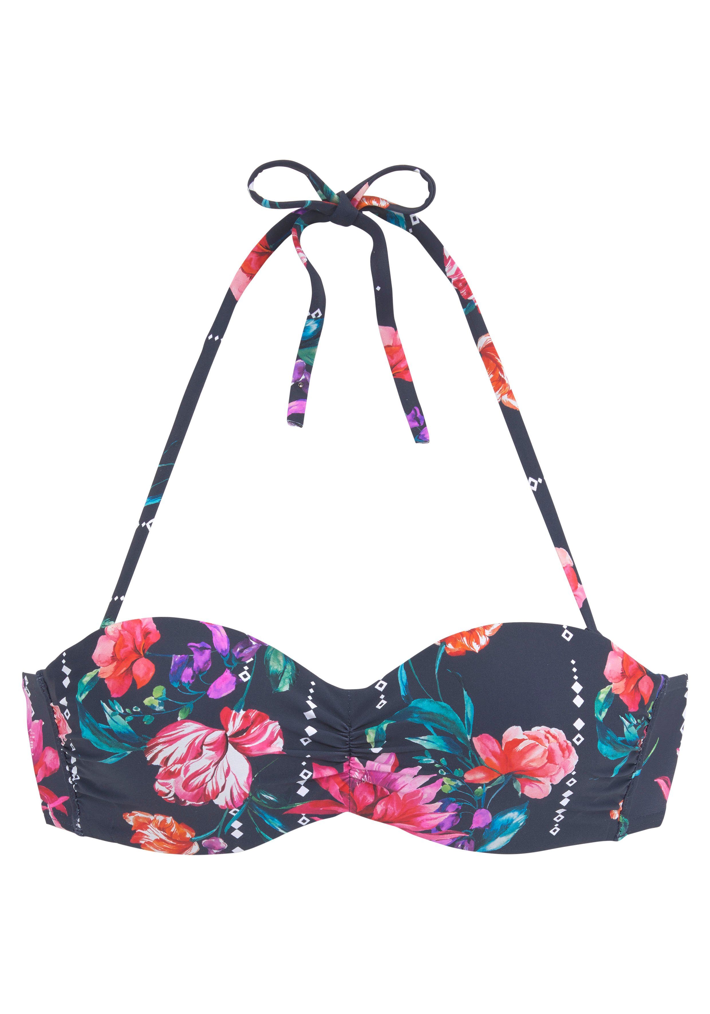 Sunseeker Bügel-Bandeau-Bikini-Top Modern, mit Blumenprint – Bild 2 von 5