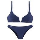 Elbsand Triangel-Bikini mit farblich abgesetztem Piping