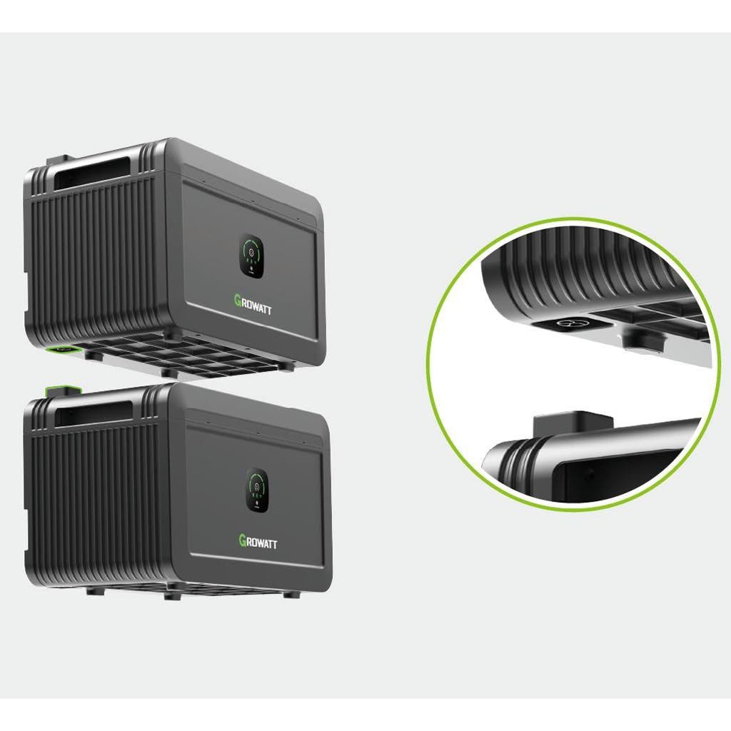 Growatt NOAH 2000 solar system - efficient solar battery for balcony power plants (low-voltage battery, modularly expandable up to 8192Wh), plug & play, solar storage, app control, 2048Wh, IP66, expandable