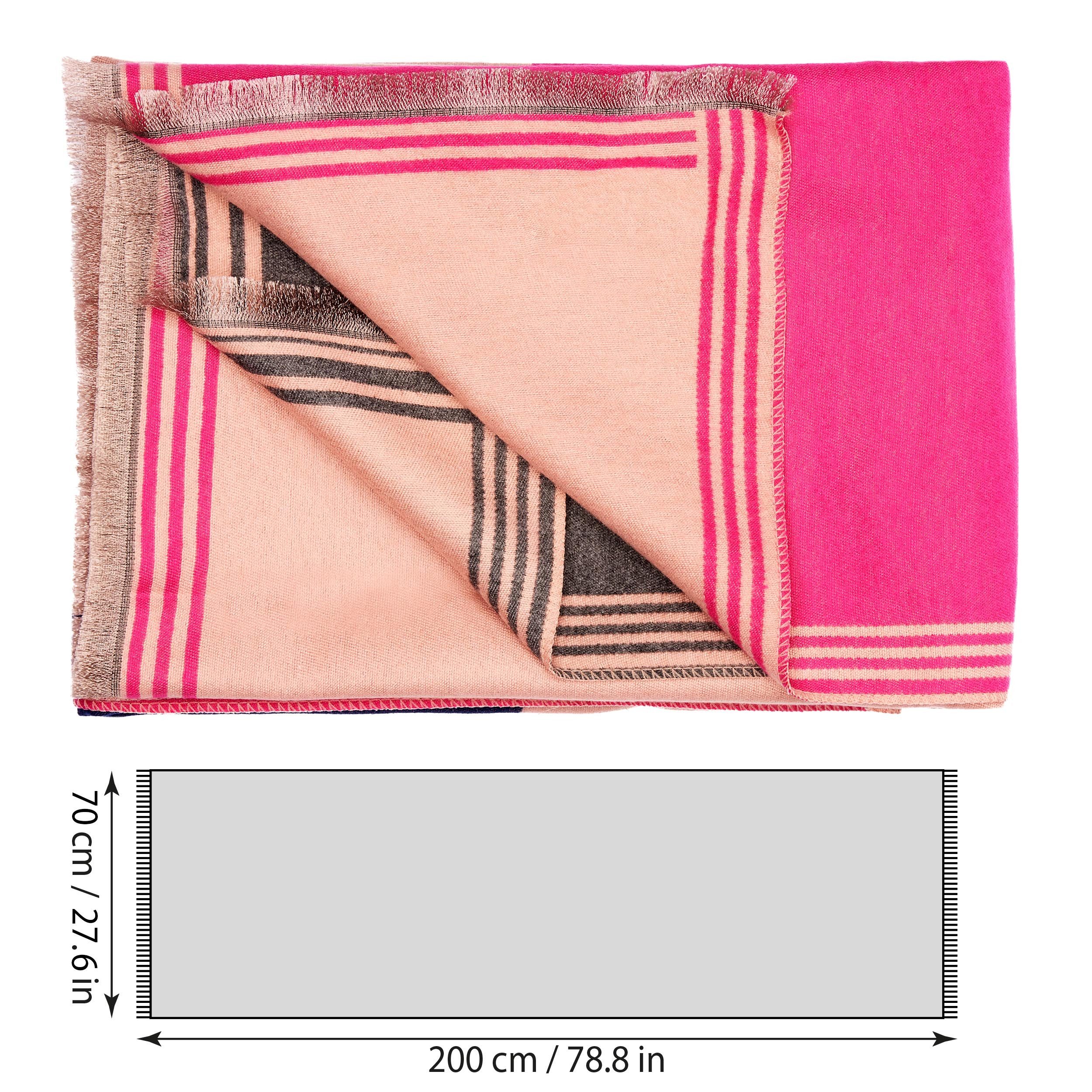 BRUBAKER Schal Cashmirillo Damen Schal mit Quadrat Muster - Warm und Kuschelig, (1-St. Winterschal mit weichem Kaschmir-Gefühl), 70 x 200 cm - Damenschal für He – Bild 5 von 5