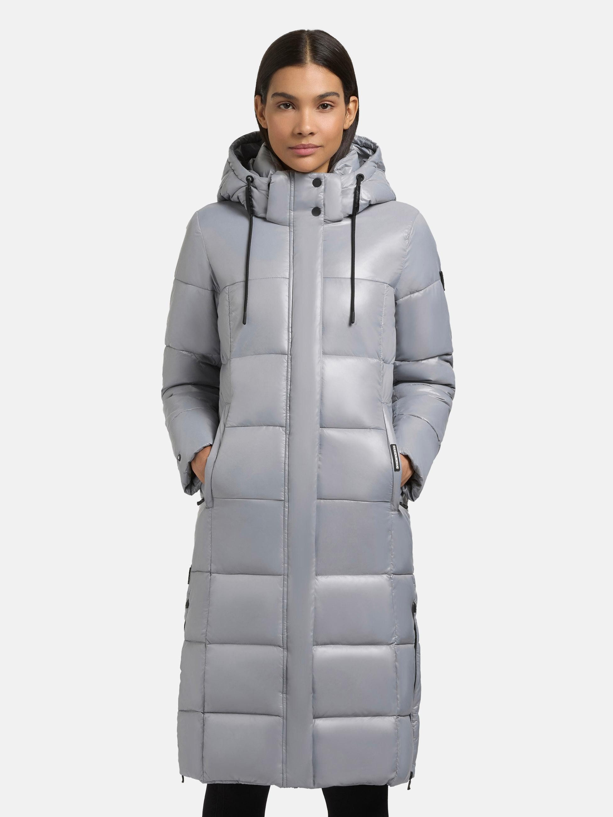 khujo Steppmantel "Shane2-YM", Glänzender Damen Wintermantel mit (abnehmbar günstig online kaufen