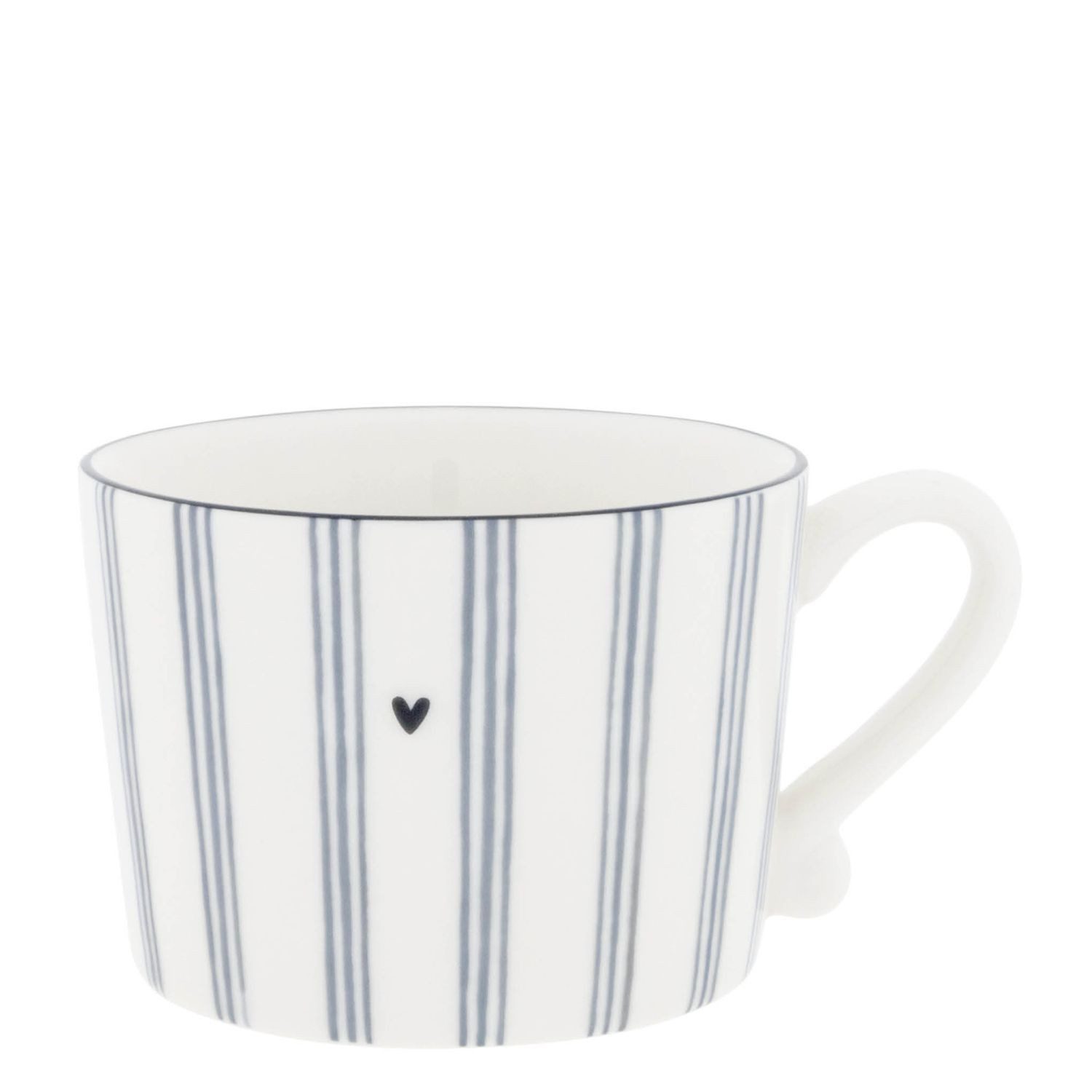 Bastion Collections Tasse Iris Blue, Keramik, Spülmaschinengeeignet, Weiß, Streifen, H: 7cm