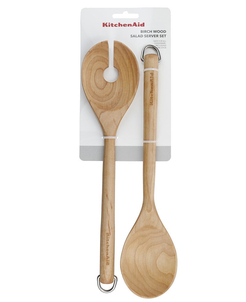 KitchenAid Salatbesteck KQR713OHE, Holzoptik passt zu jeder modernen, ländlichen oder rustikalen Küche