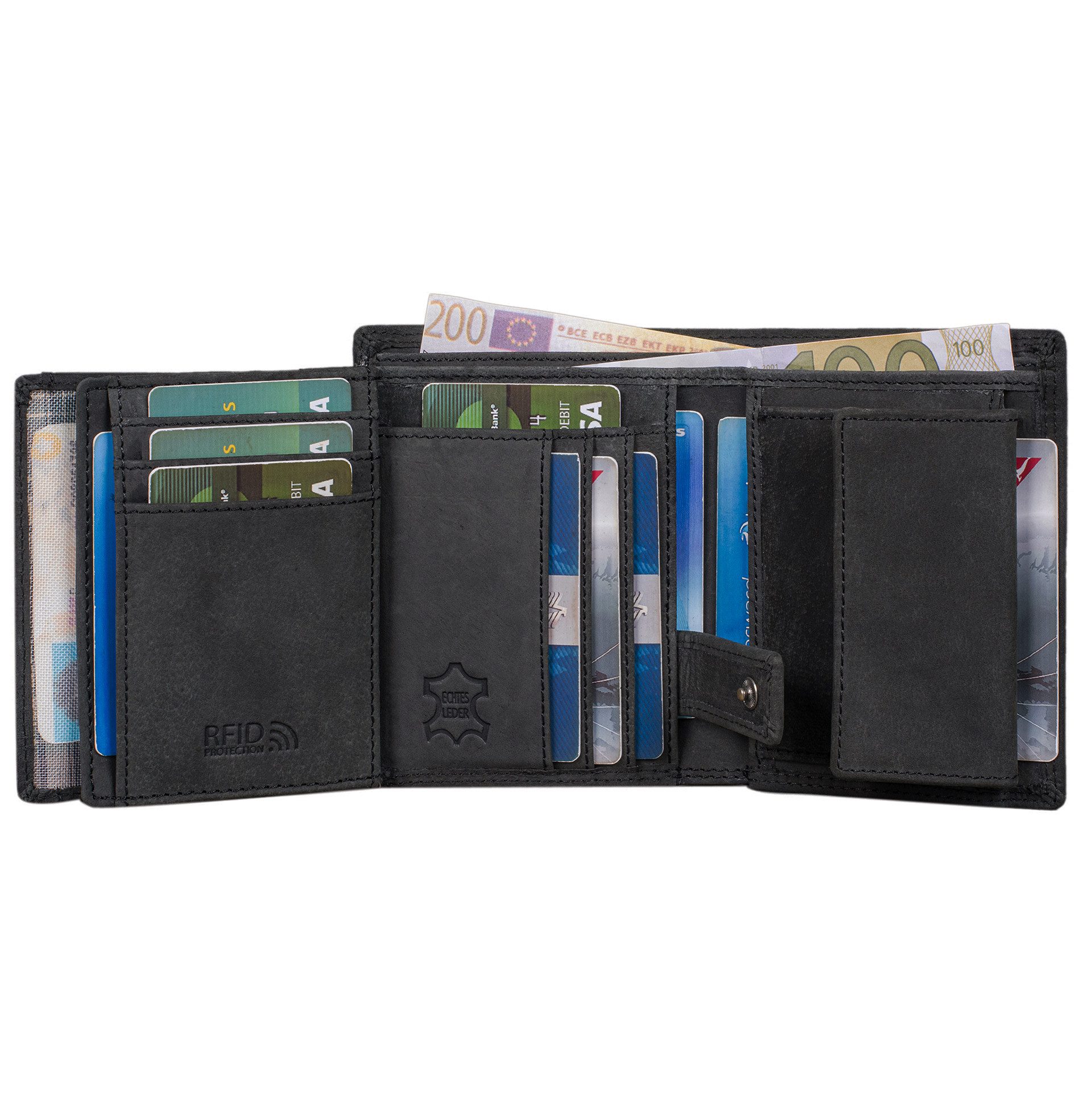 Benthill Geldbörse Herren Echt Leder Portemonnaie RFID Männer Geldbeutel Gr günstig online kaufen