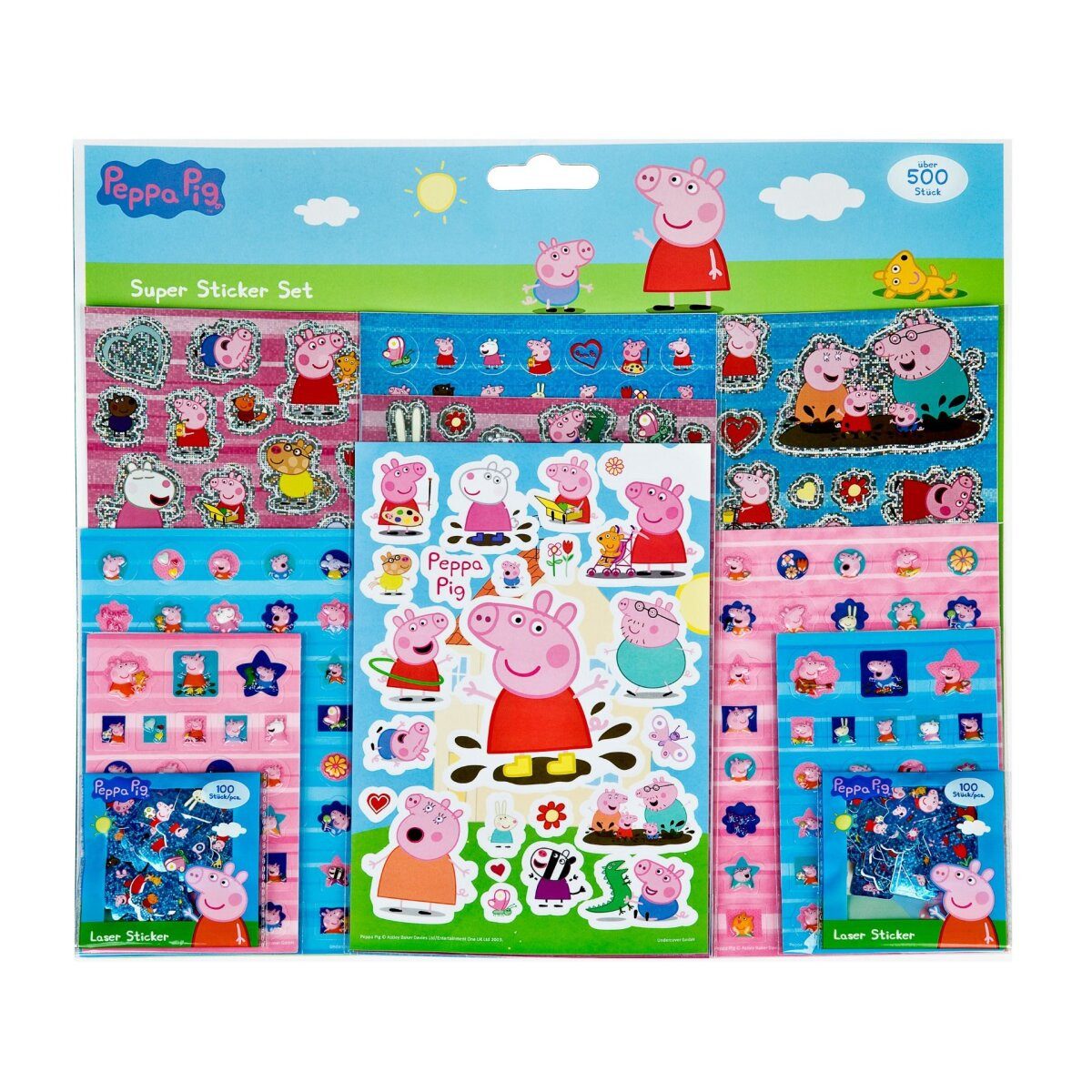 Peppa Pig Kreativset Peppa Pig Sticker-Set 500 Aufkleber für kreative Bastelideen