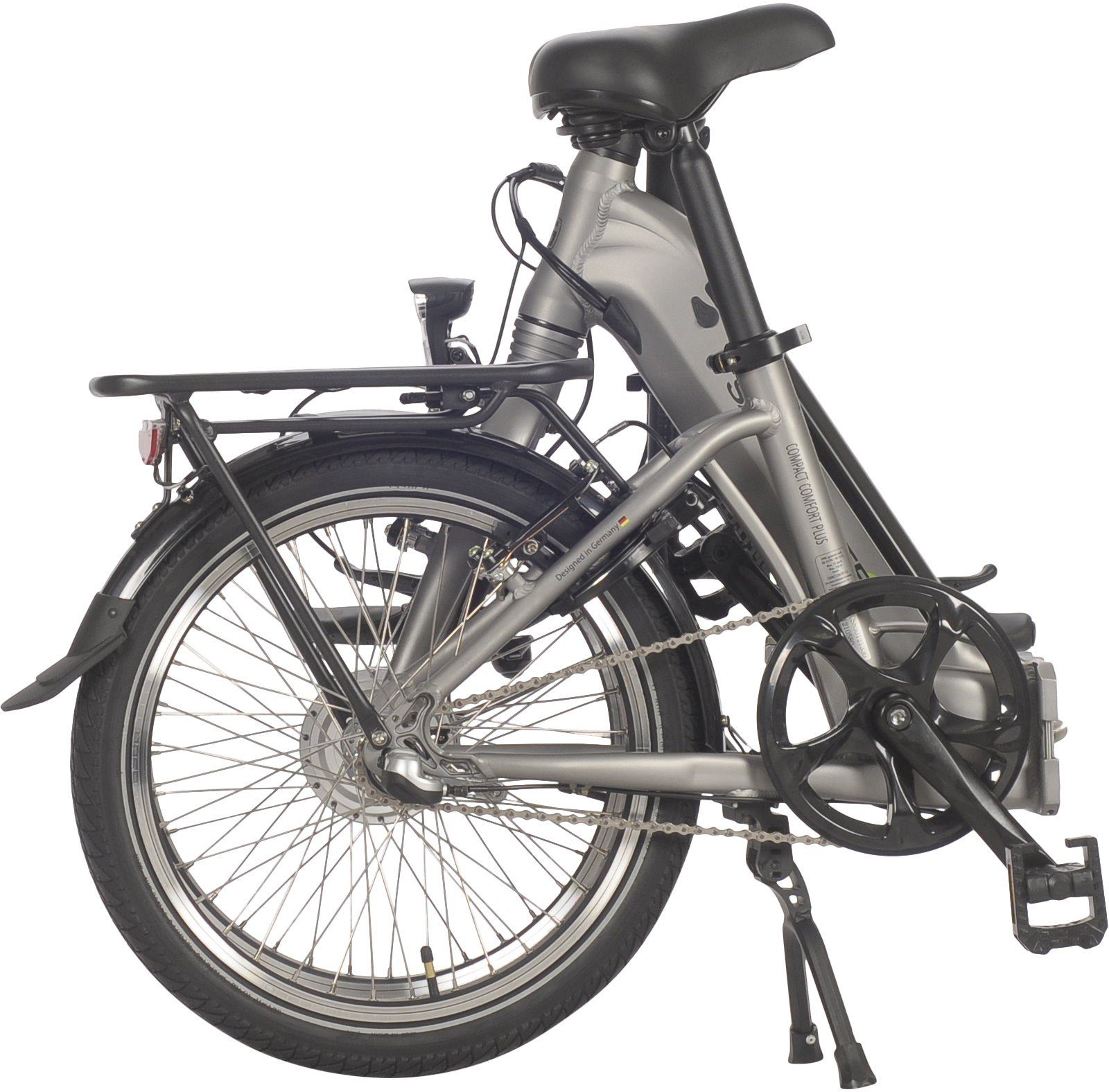 SAXONETTE E-Bike Compact Comfort Plus, Akku, Gang, 360 Frontmotor, Nabenschaltung, 3 (mit Akku-Ladegerät) Wh