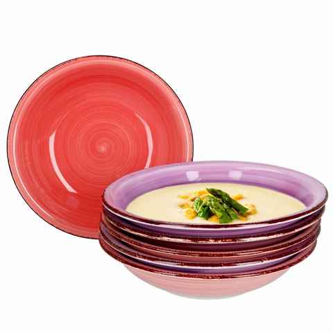 MamboCat Suppenteller 6er Set Suppenteller Lila 21,5cm