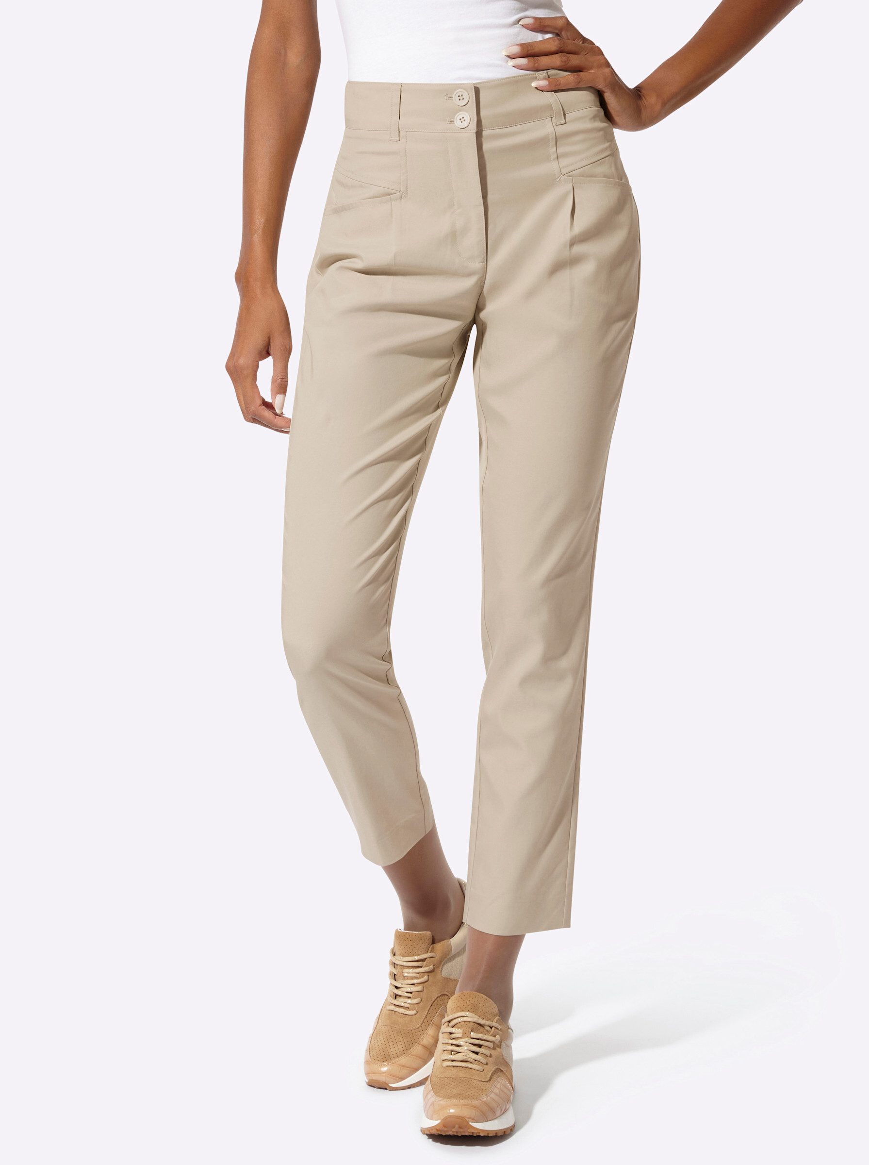 creation L Jerseyhose Lyocell-Polyester-Hose komfortabel