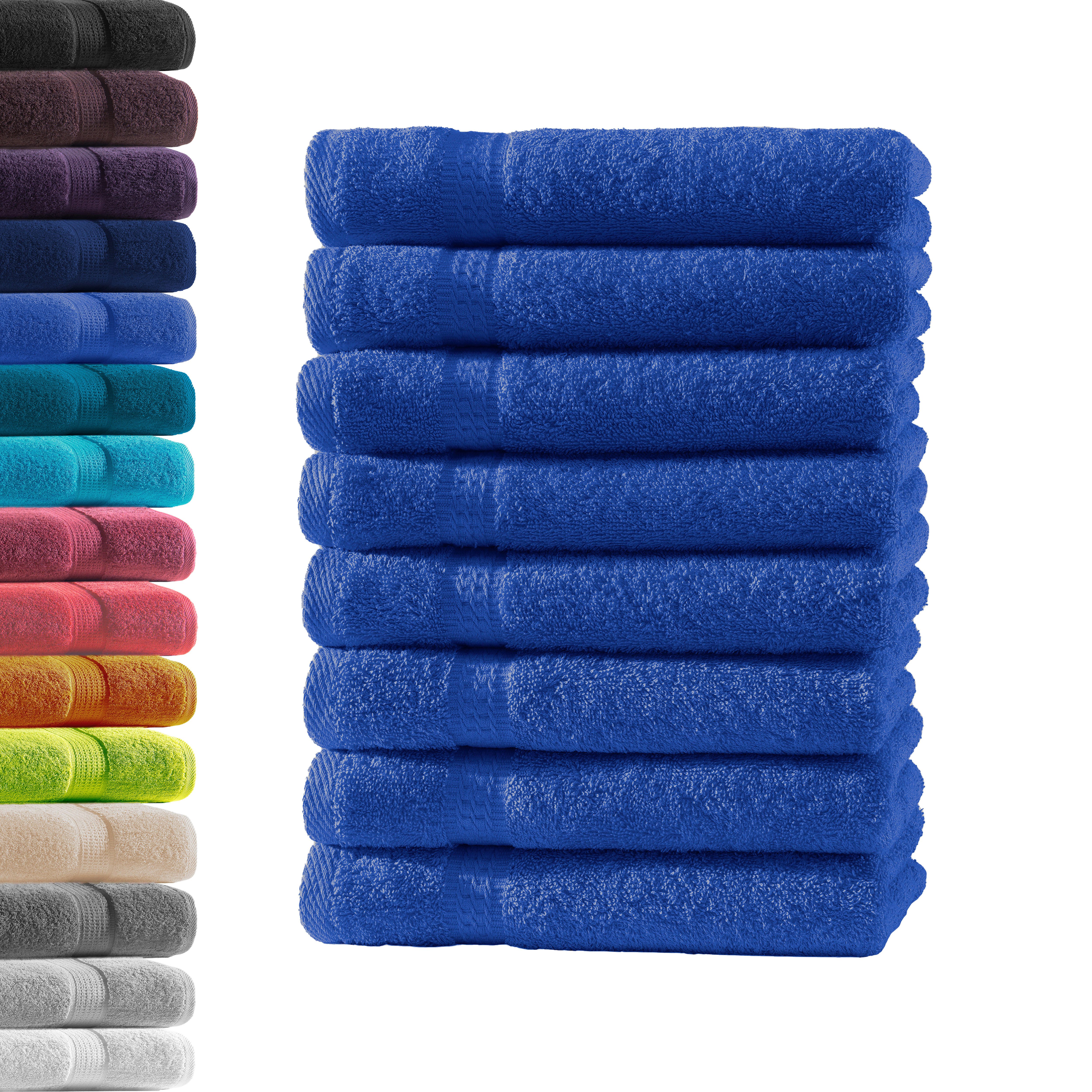 Hometex Premium Textiles Handtuch in Premium Qualität 500 g/m², Feinster Frottier-Stoff 100% Baumwolle, 8x Gästetuch, weich, saugfähig, extra schwer & flauschig