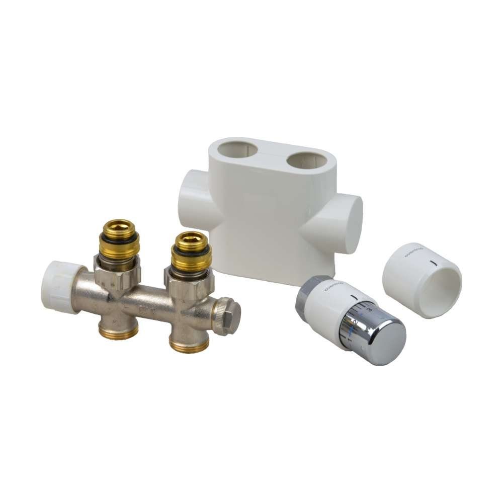 Oventrop Heizkörper Oventrop Anschluss-Set für Badheizkörper Multiblock/Uni SH, Durchgang