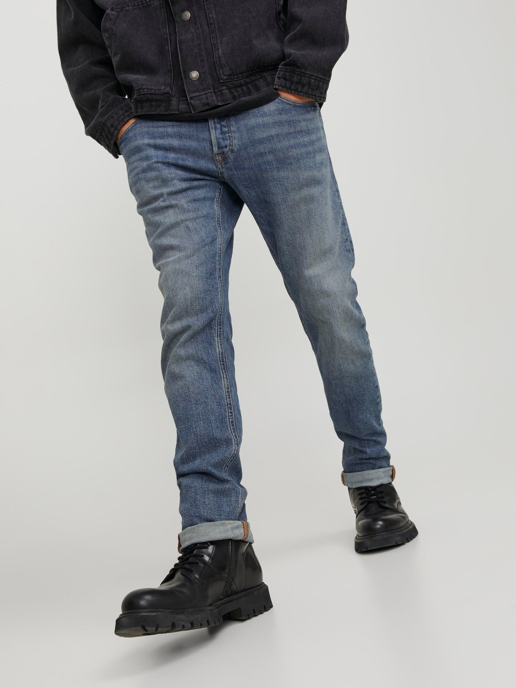 Jack & Jones Regular-fit-Jeans Slim Fit Jeans Low Rise Stretch Denim Pants günstig online kaufen