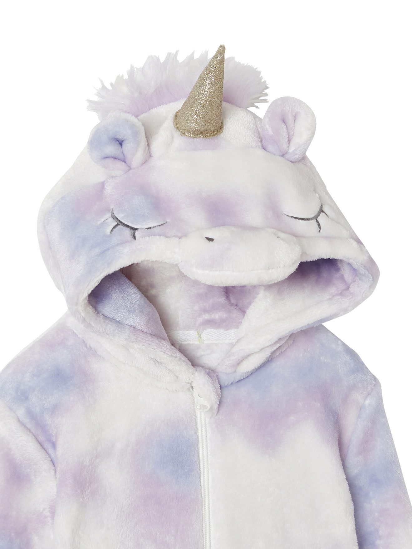 vertbaudet Schlafanzug Mädchen Plüsch-Overall EINHORN