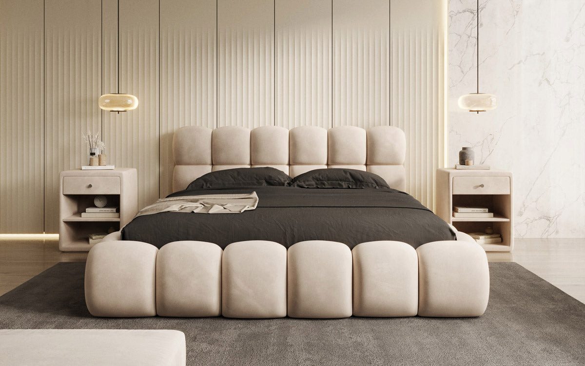 Luxusbetten24 Polsterbett Designer Polsterbett Boston Samt, mit Stauraum – Bild 4 von 4