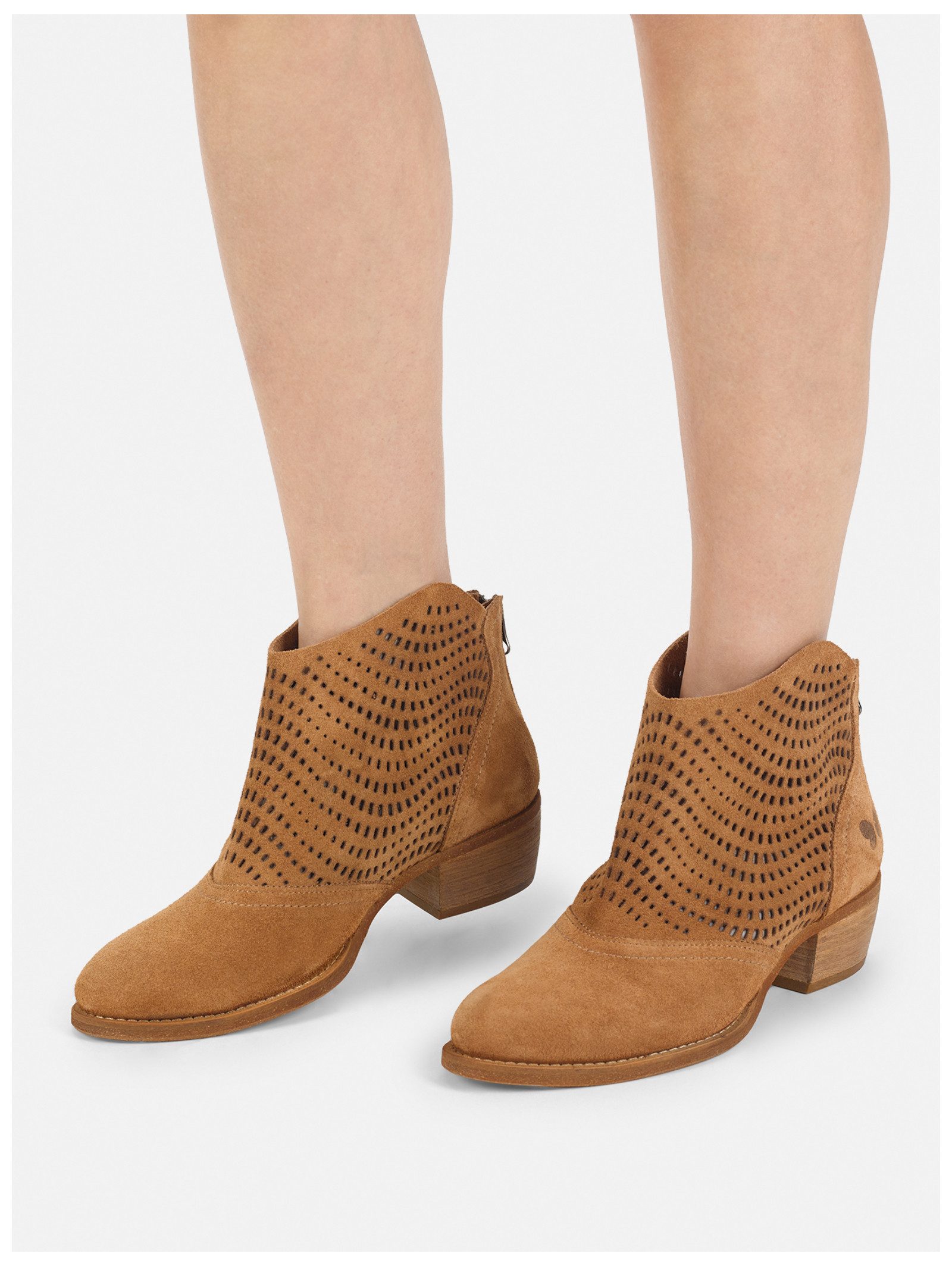 Felmini Wide Fit Stiefelette Veloursleder Cowboy Stiefelette