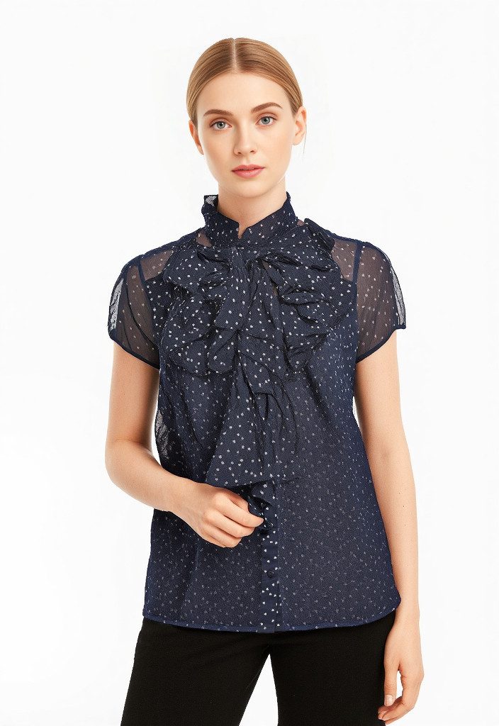 Saint Tropez Rüschenbluse LiljaSZ Crinkle SS Shirt günstig online kaufen