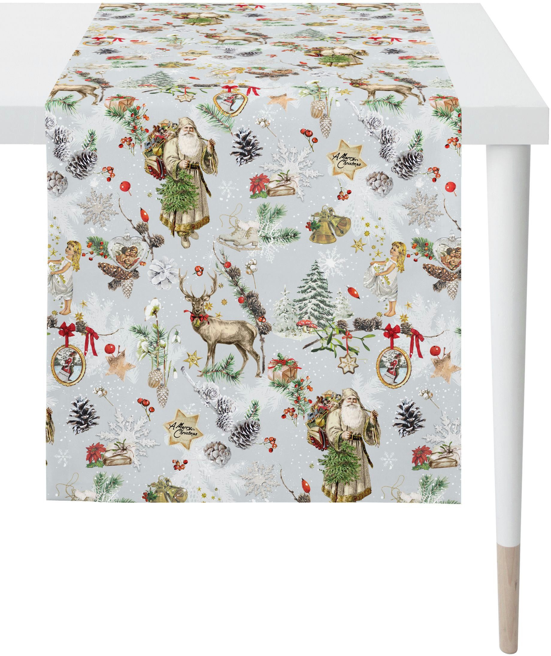 APELT Вузькі скатертини 3610 Winterwelt, Weihnachtsdeko, Weihnachten (1-tlg), Digitaldruck