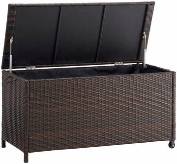 garten gut Auflagenbox Rattan, Polyrattan, braun