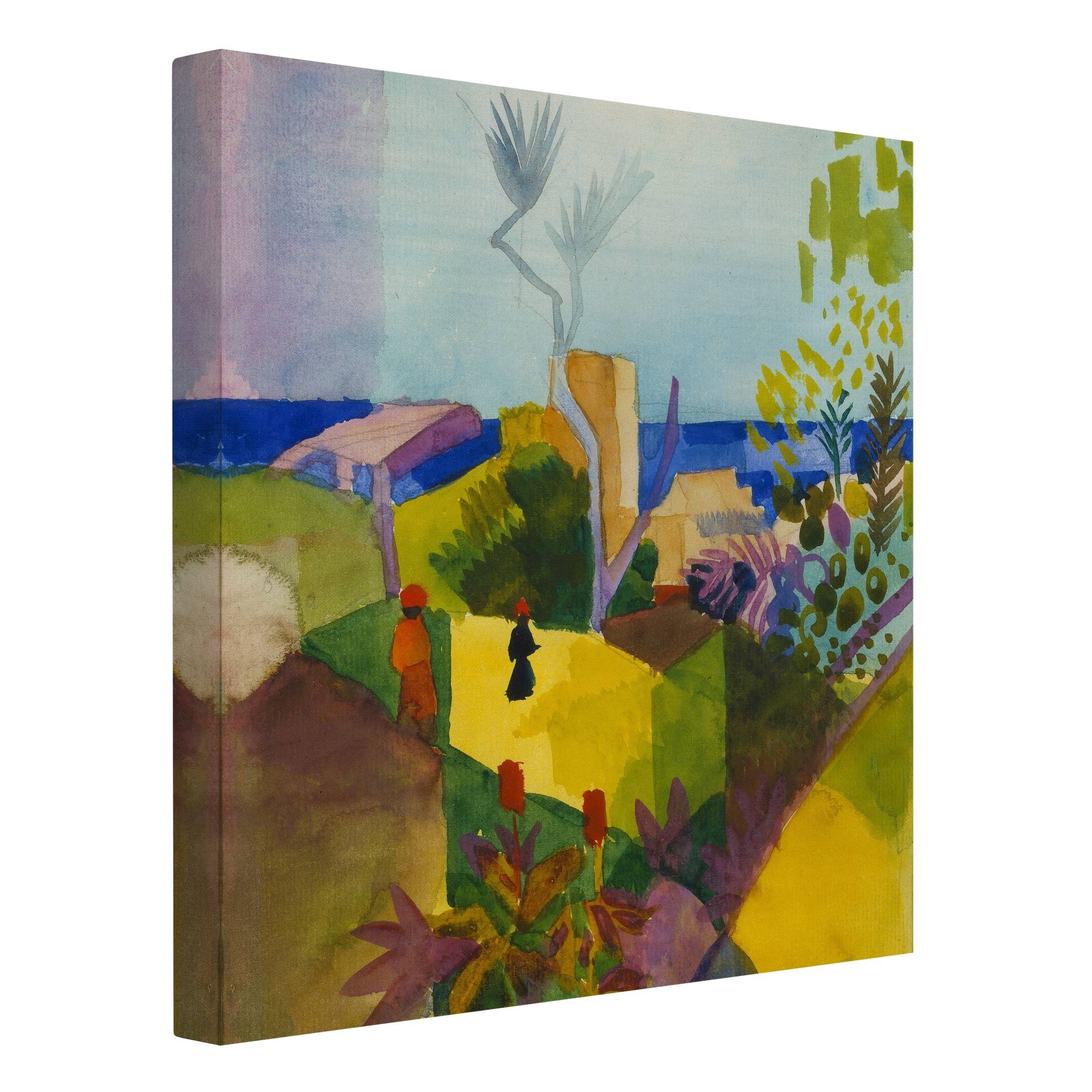 Leinwandbild Kunstdruck August Macke Landschaft Meer bunt Bild auf Leinwand XXL