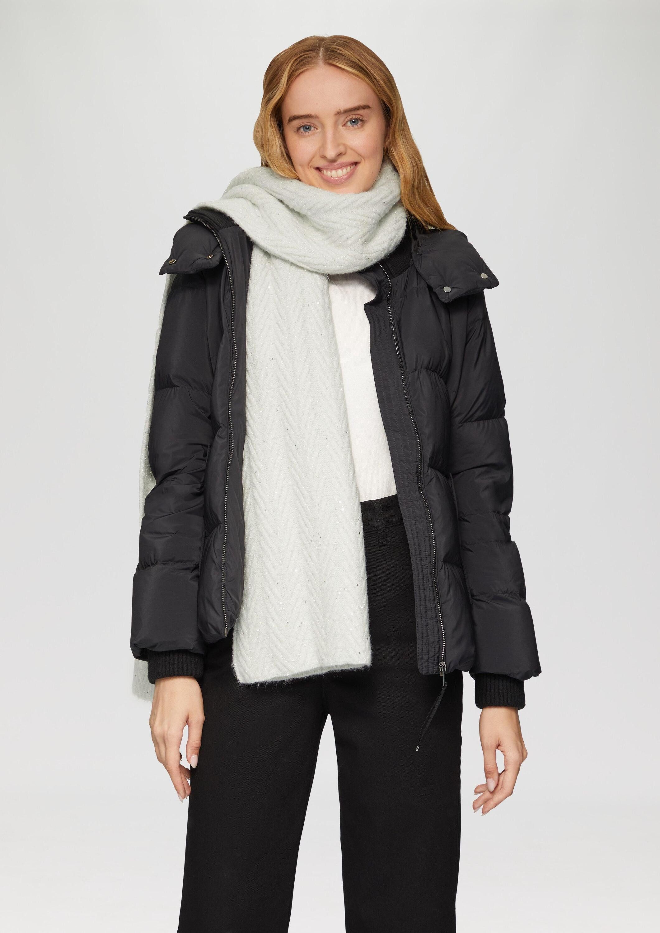 s.Oliver Schal Tuch, Strukturierter Schal mit feinen Pailletten günstig online kaufen