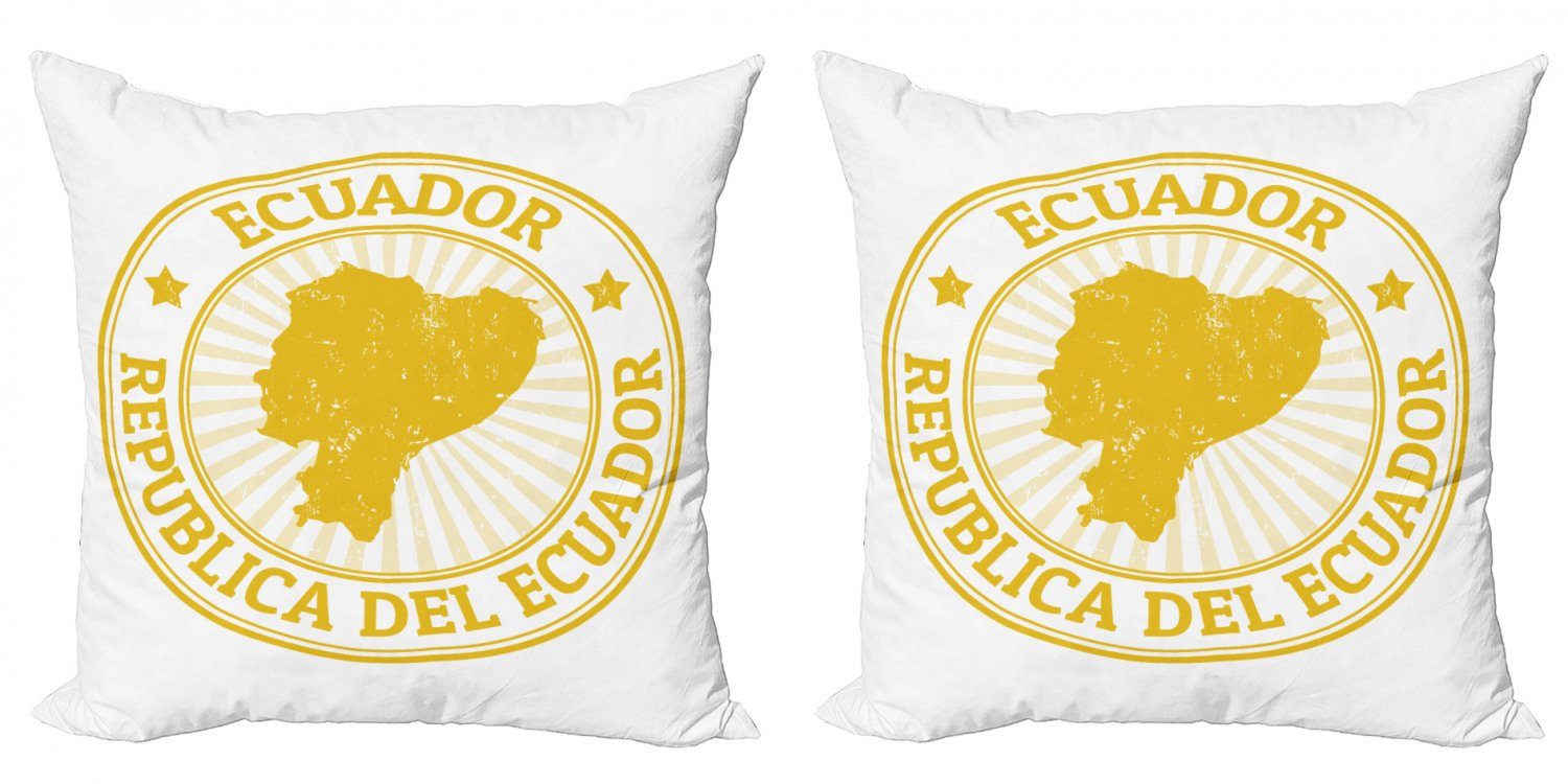 Kissenbezüge Modern Accent Doppelseitiger Digitaldruck, Abakuhaus (2 Stück), Ecuador Retro Republica Del Ecuador
