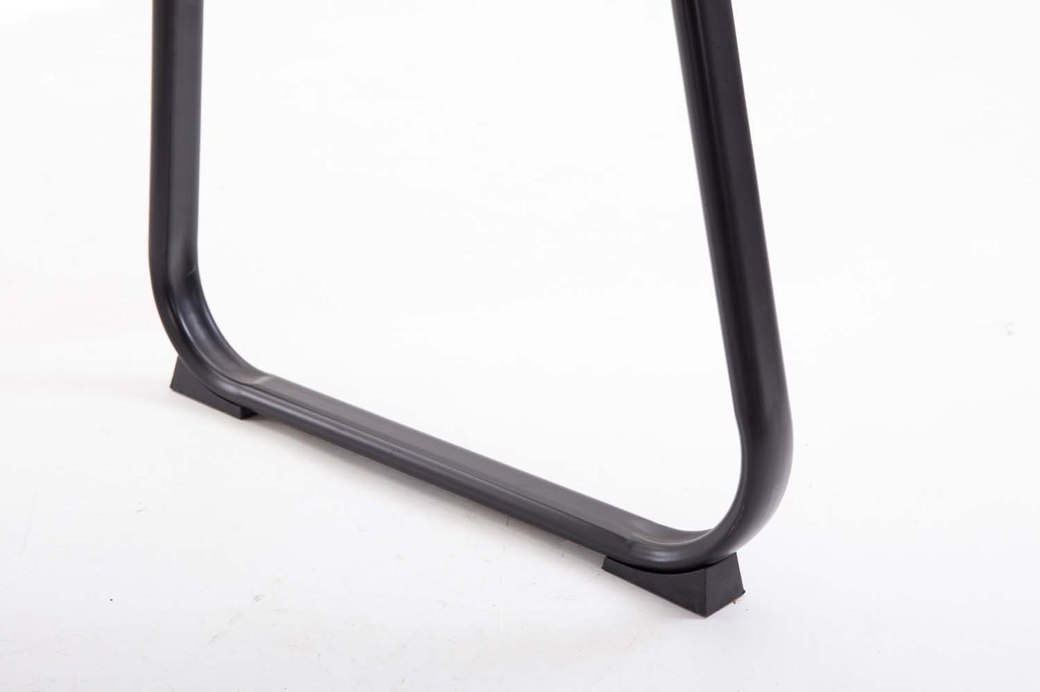 TPFLiving Besucherstuhl Canam matt hochwertig schwarz Konferenzstuhl Esszimmerstuhl - taupe - (Küchenstuhl Sitzfläche Wohnzimmerstuhl), mit - Gestell: Metall gepolsterter Stoff - Sitzfläche