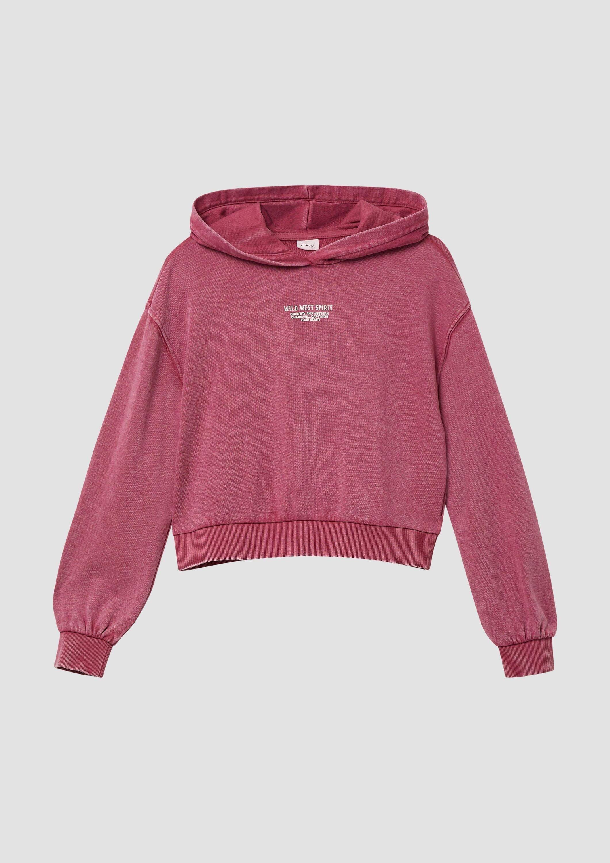 s.Oliver Sweatshirt Sweatshirt Kurzes Oversize-Sweatshirt mit Garment Dye u günstig online kaufen