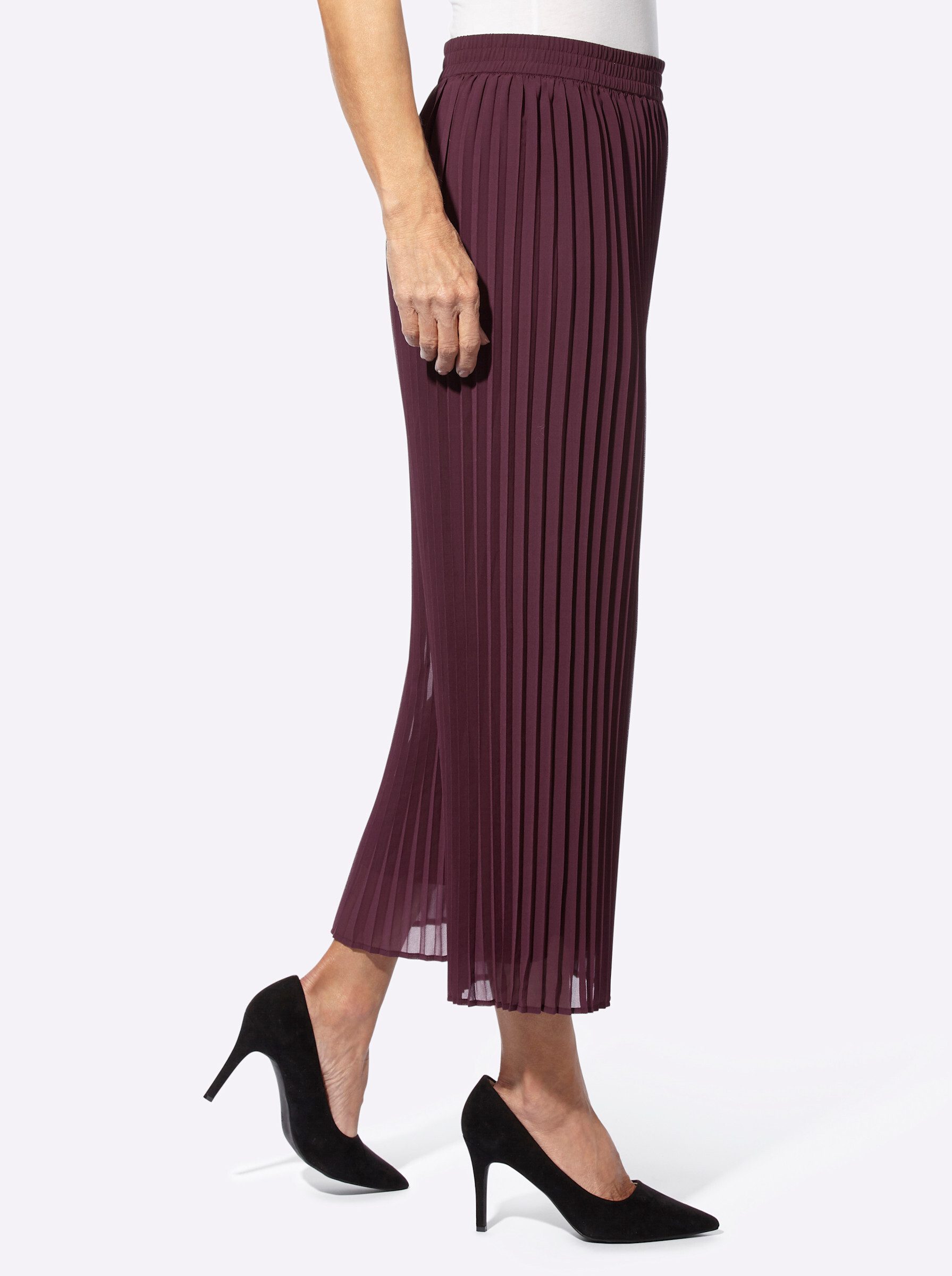 Sieh an! Jerseyhose Plisseehose Innenbeinlänge ca. günstig online kaufen