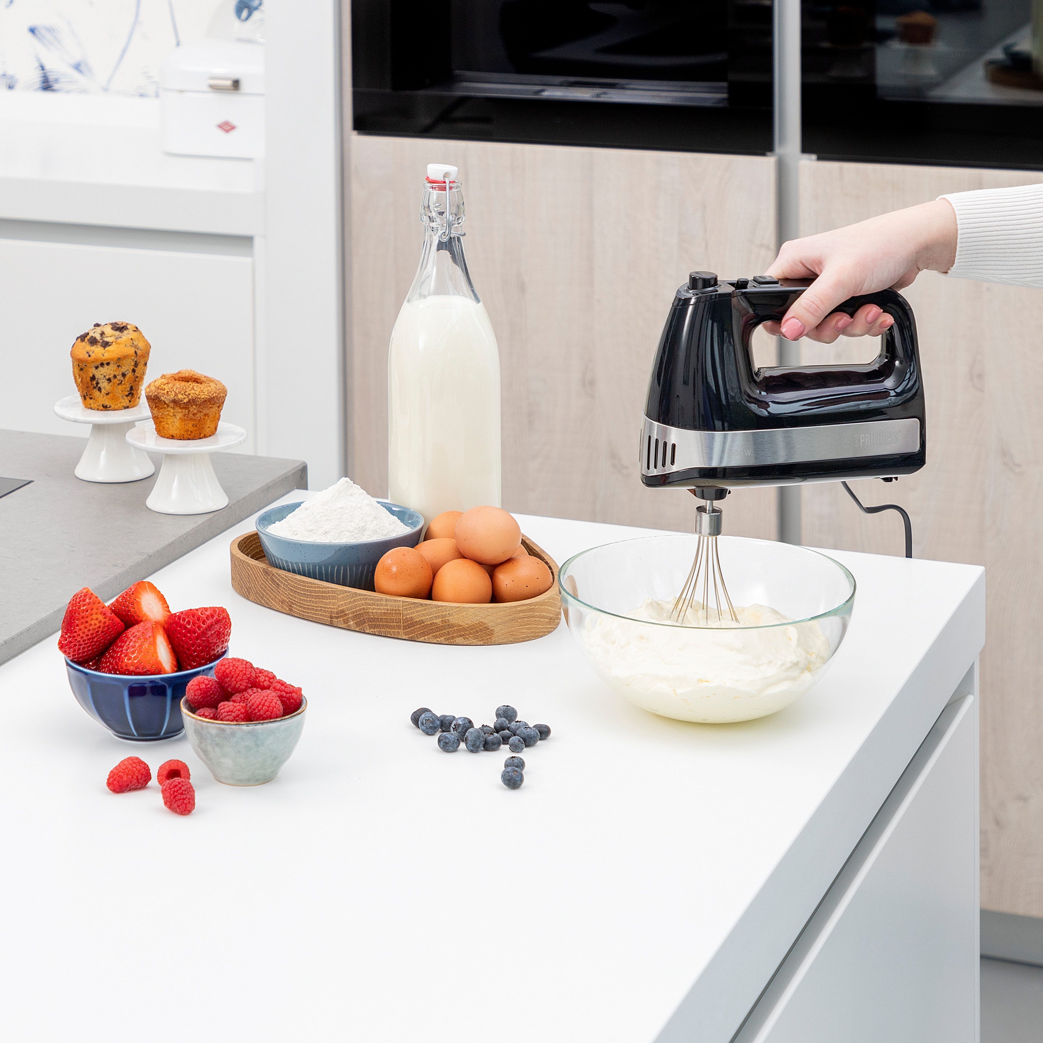 PRINCESS Handmixer 222206 Power 500, 500 W, leistungsstarker Motor - Aufbewahrungsbox