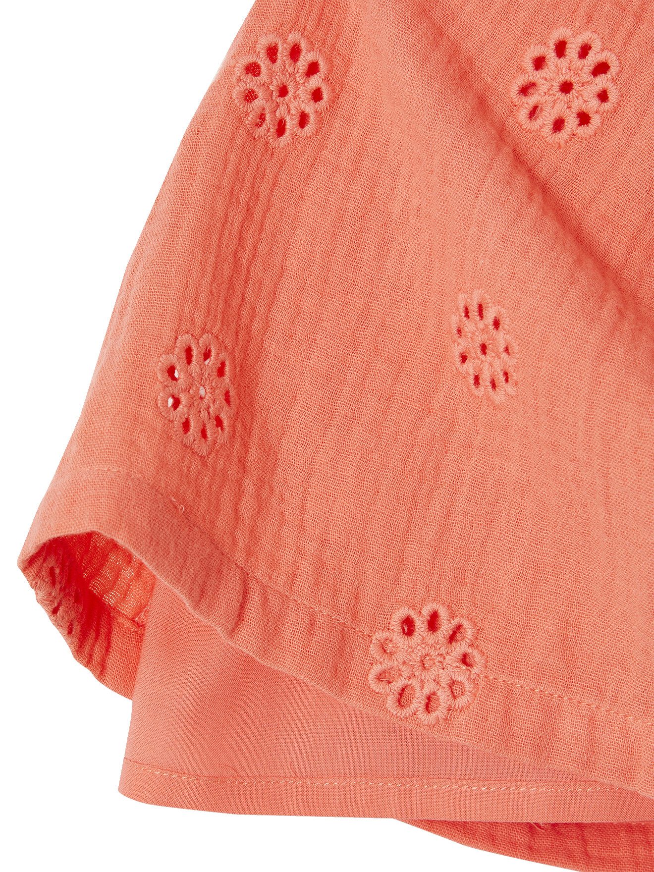 vertbaudet Kurzarmbluse Mädchen Bluse aus besticktem Musselin