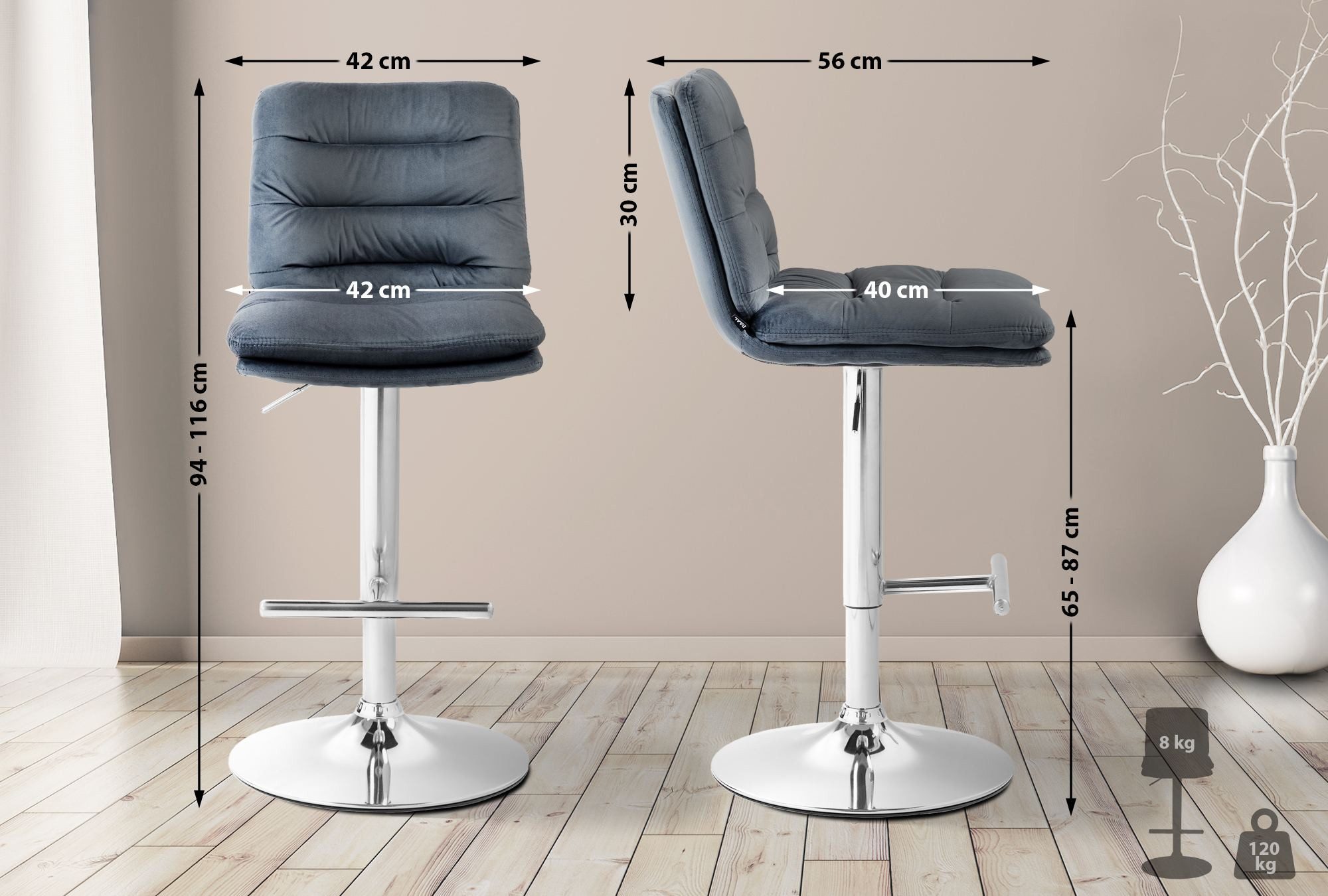 CLP Barhocker Damar (2er Set, 2 günstig online kaufen