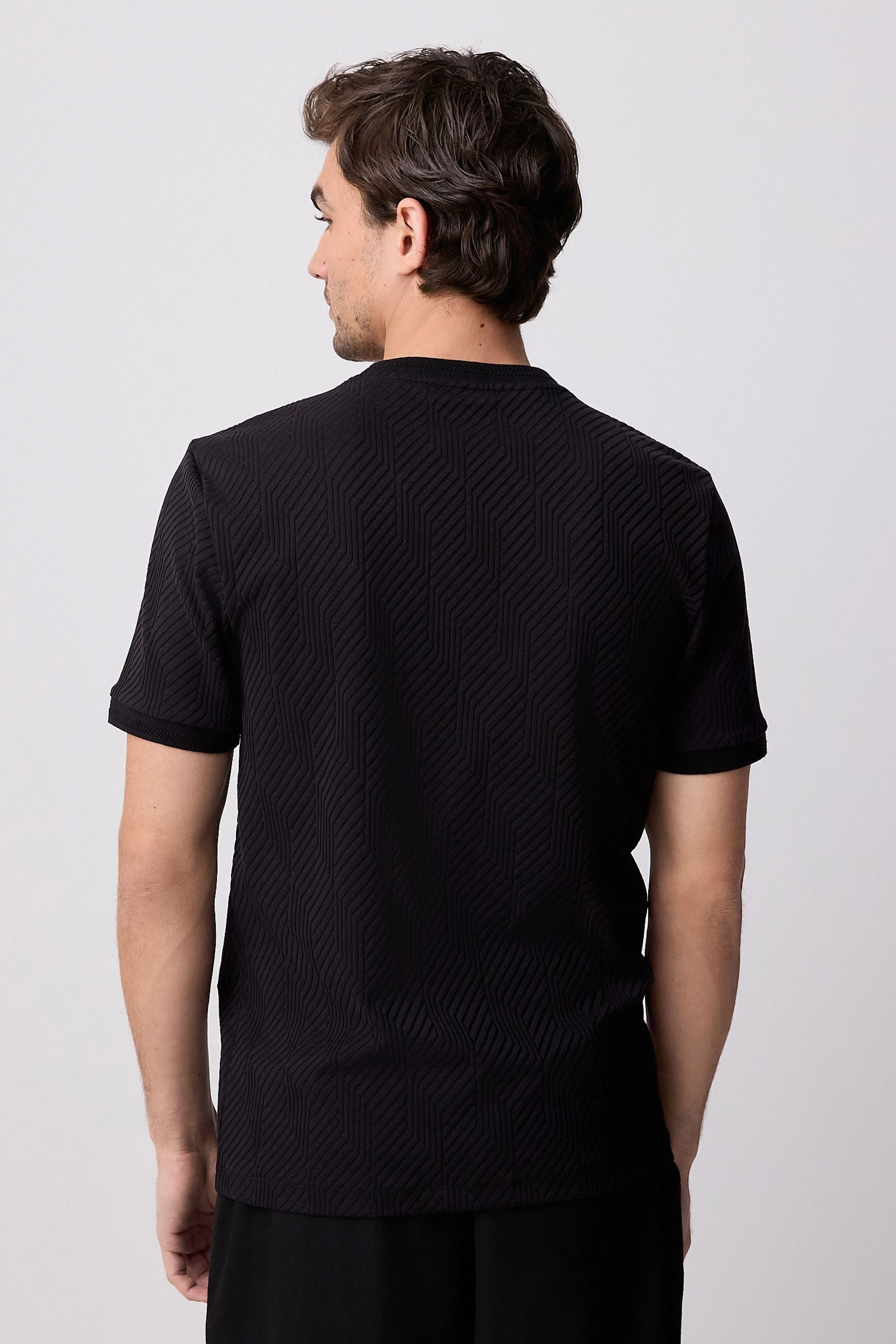 Next T-Shirt Elegantes strukturiertes Slim Fit günstig online kaufen