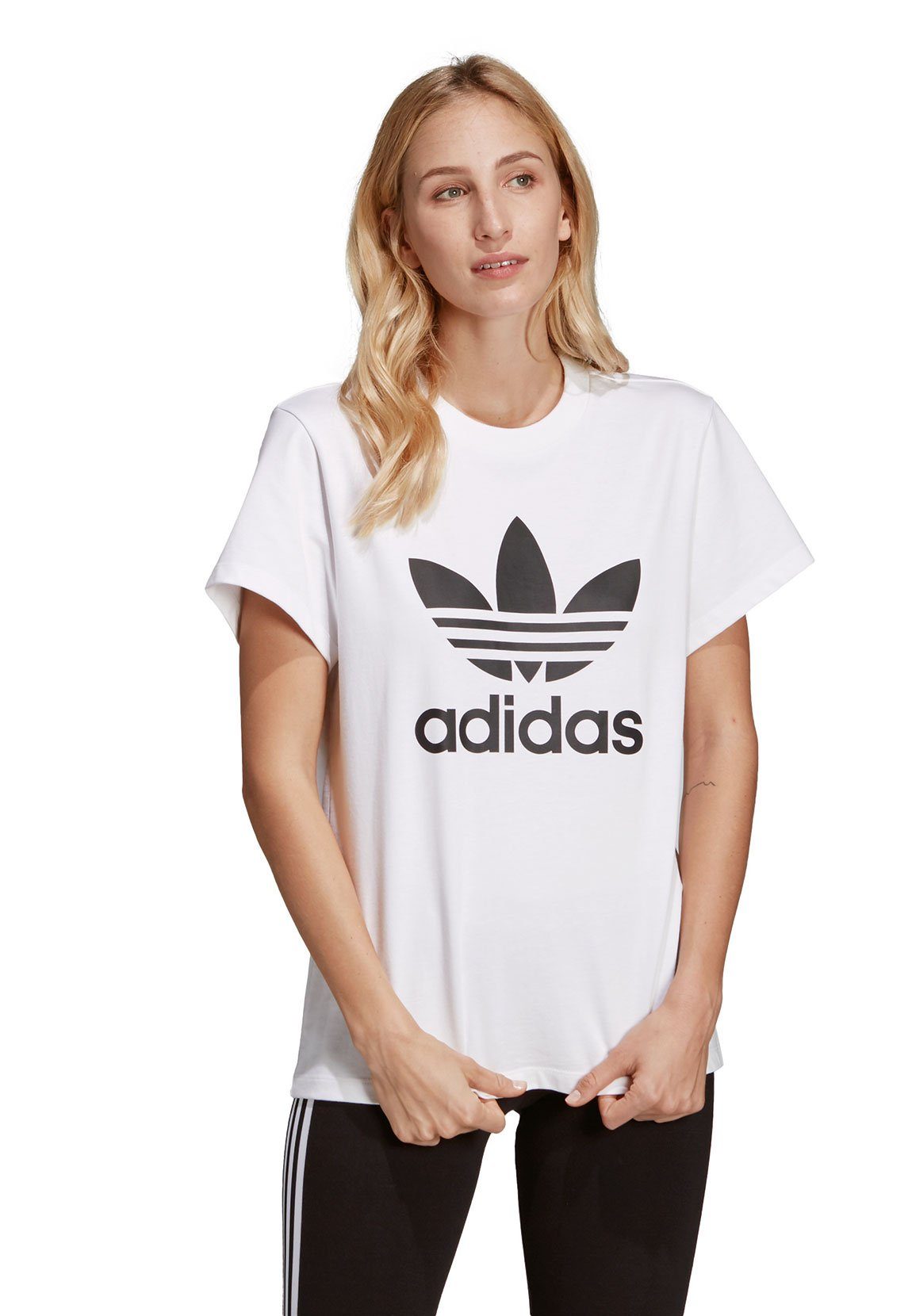 adidas Originals T-Shirt Adidas Originals T-Shirt Damen BOYFRIEND TEE DX2322 Weiß