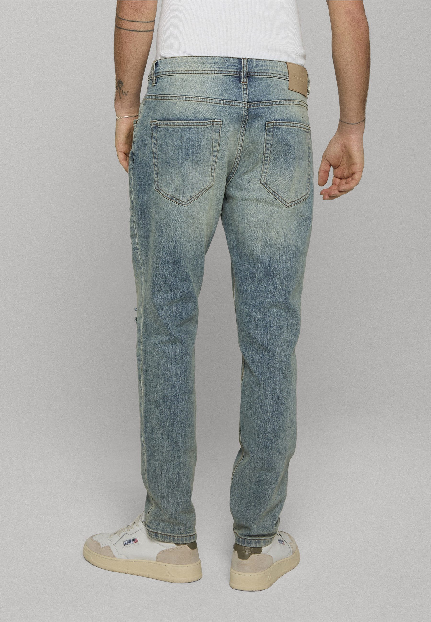 2Y Premium Bequeme Jeans 2Y Premium 2Y MATEO DESTROYED SLIM FIT JEANS