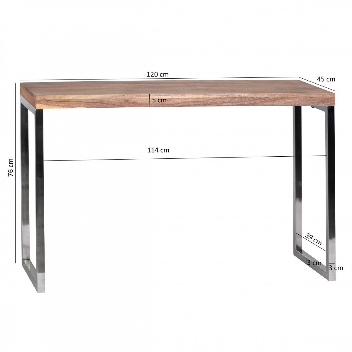 FINEBUY Konsolentisch FB2405 (Akazie Massivholz / günstig online kaufen