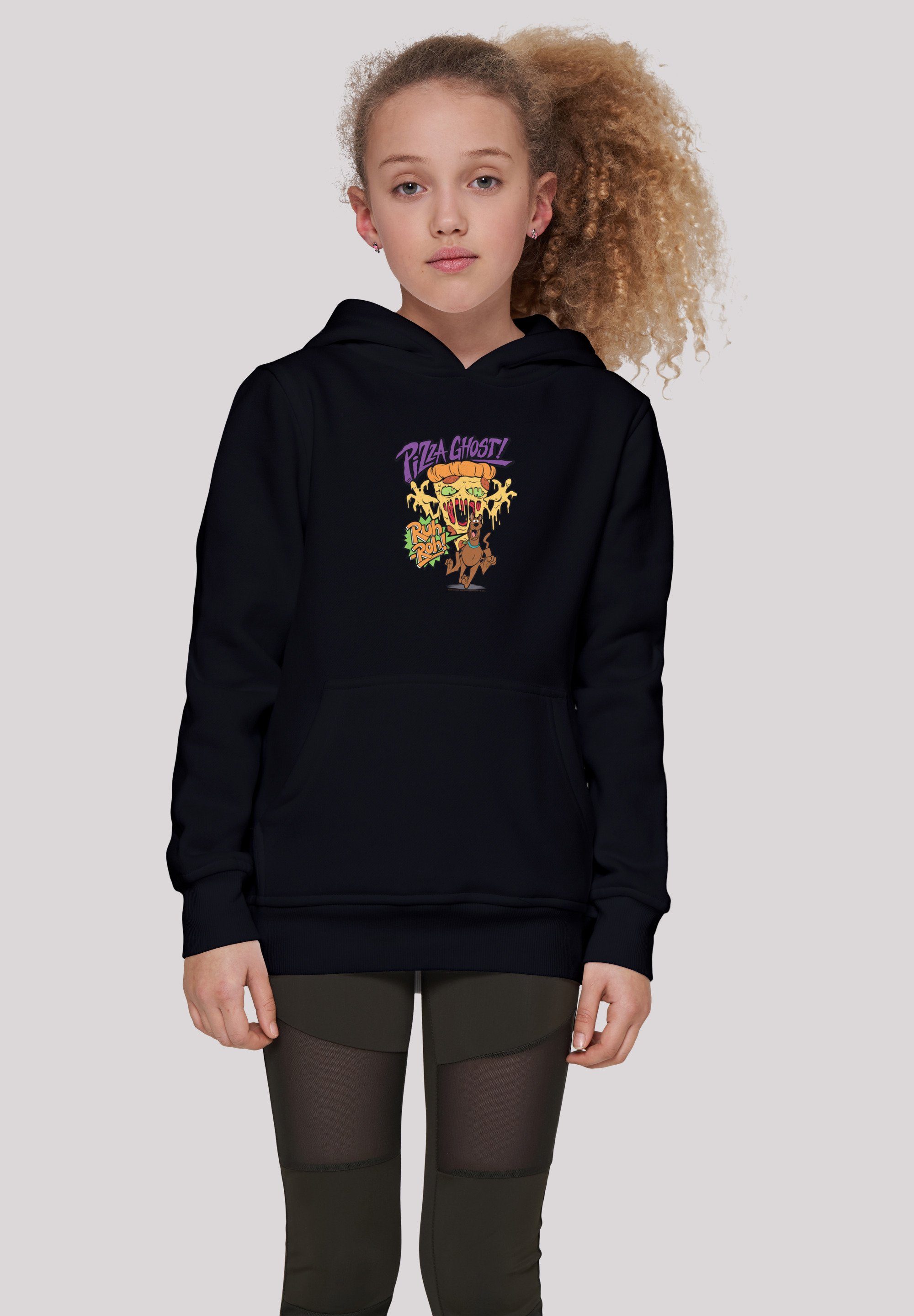 F4NT4STIC Pizza Scooby Basic Doo Kinder Ghost (1-tlg) Kids -BLK with Hoody Hoodie