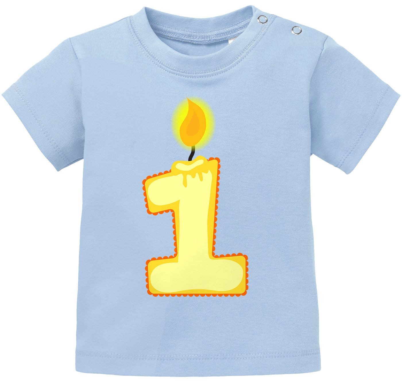 Print-Shirt Baby T-Shirt kurzarm Babyshirt mit Aufdruck erster Geburtstag eins 1