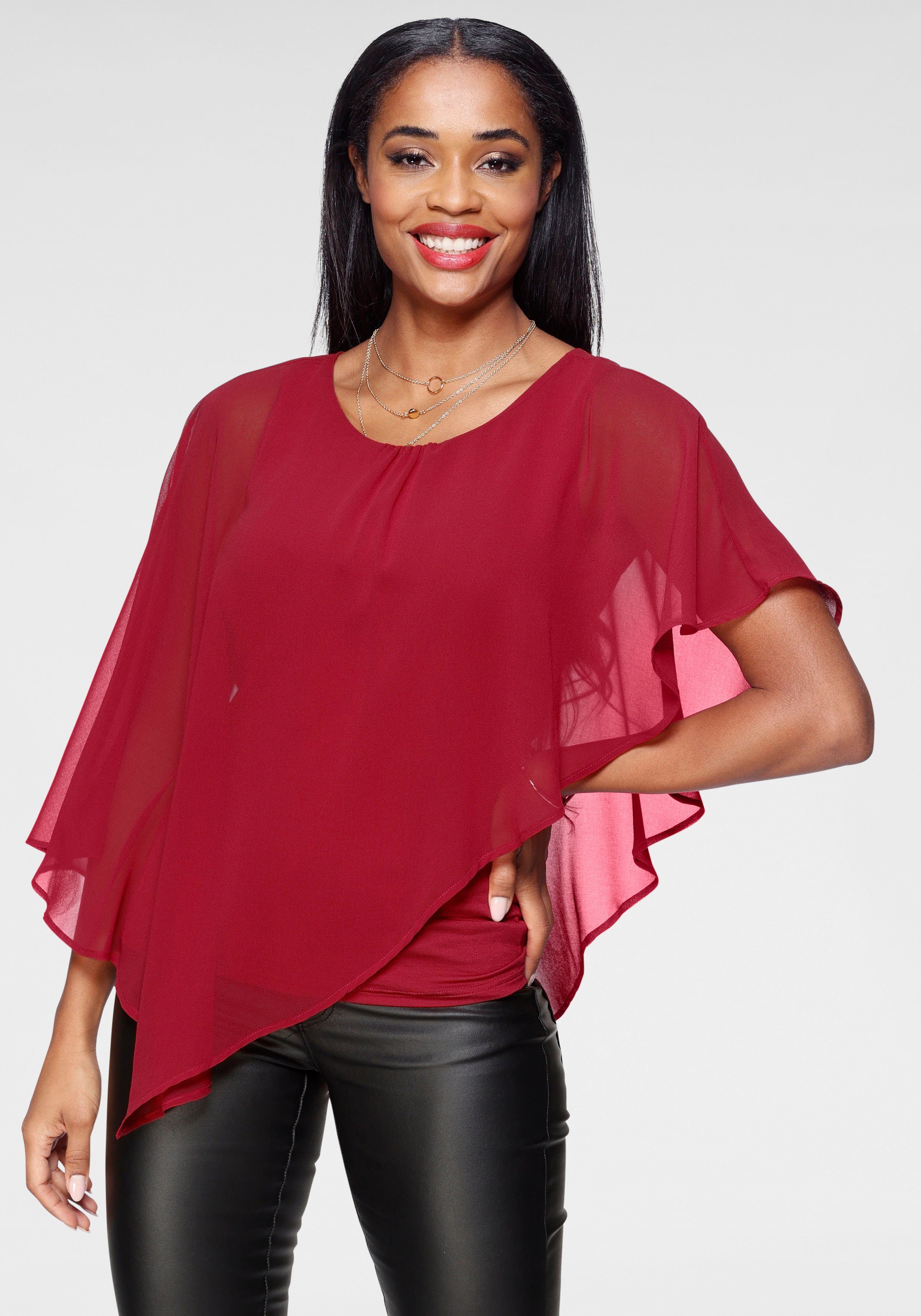 Laura Scott Chiffonbluse rot (aus nachhaltigem Material)