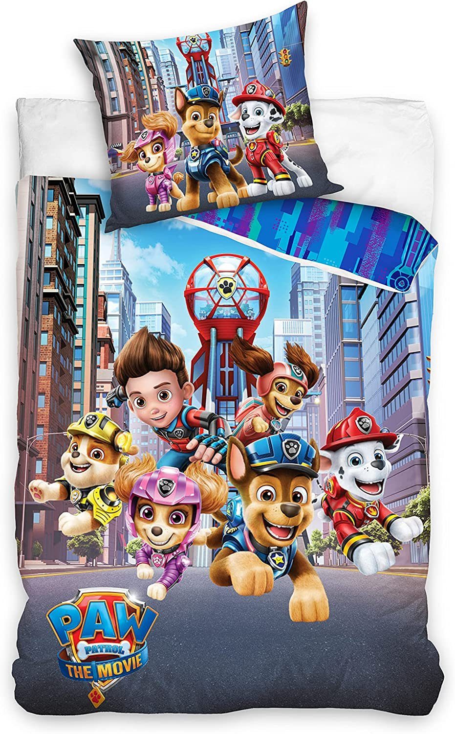 Träumschön Kinderbettwäsche Paw Patrol 135x200 + günstig online kaufen