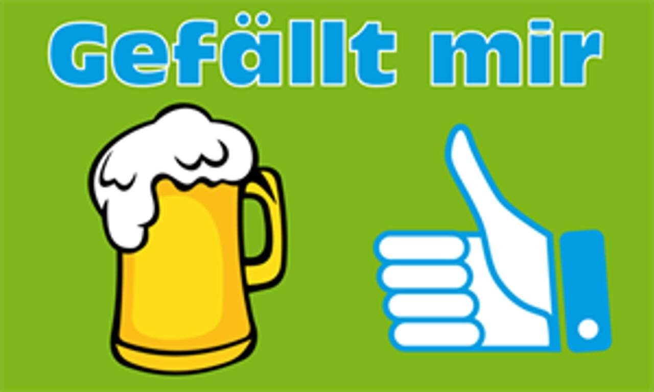 flaggenmeer Flagge Bier gefällt mir 80 g/m²