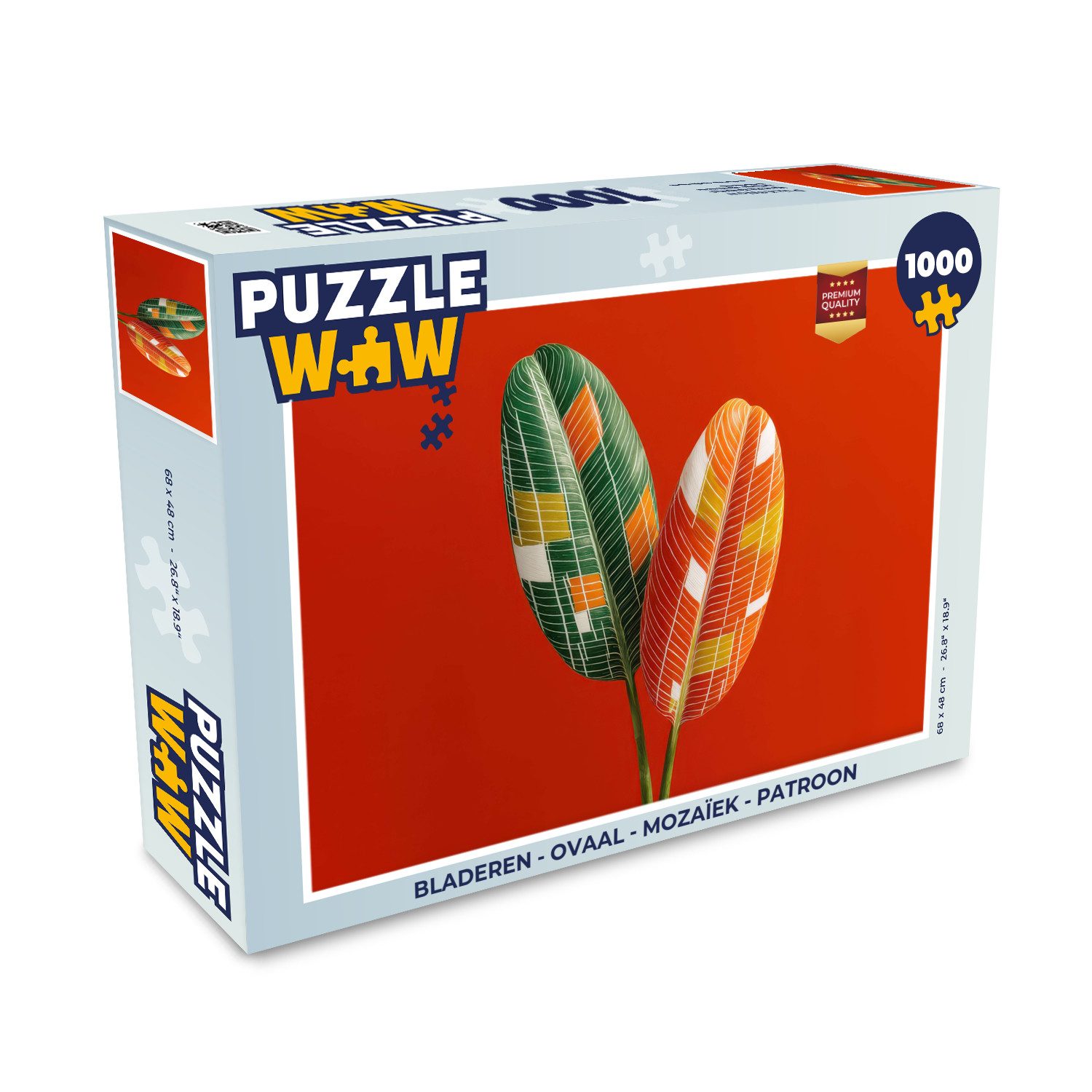 Puzzle Blätter - Oval - Mosaik - Muster