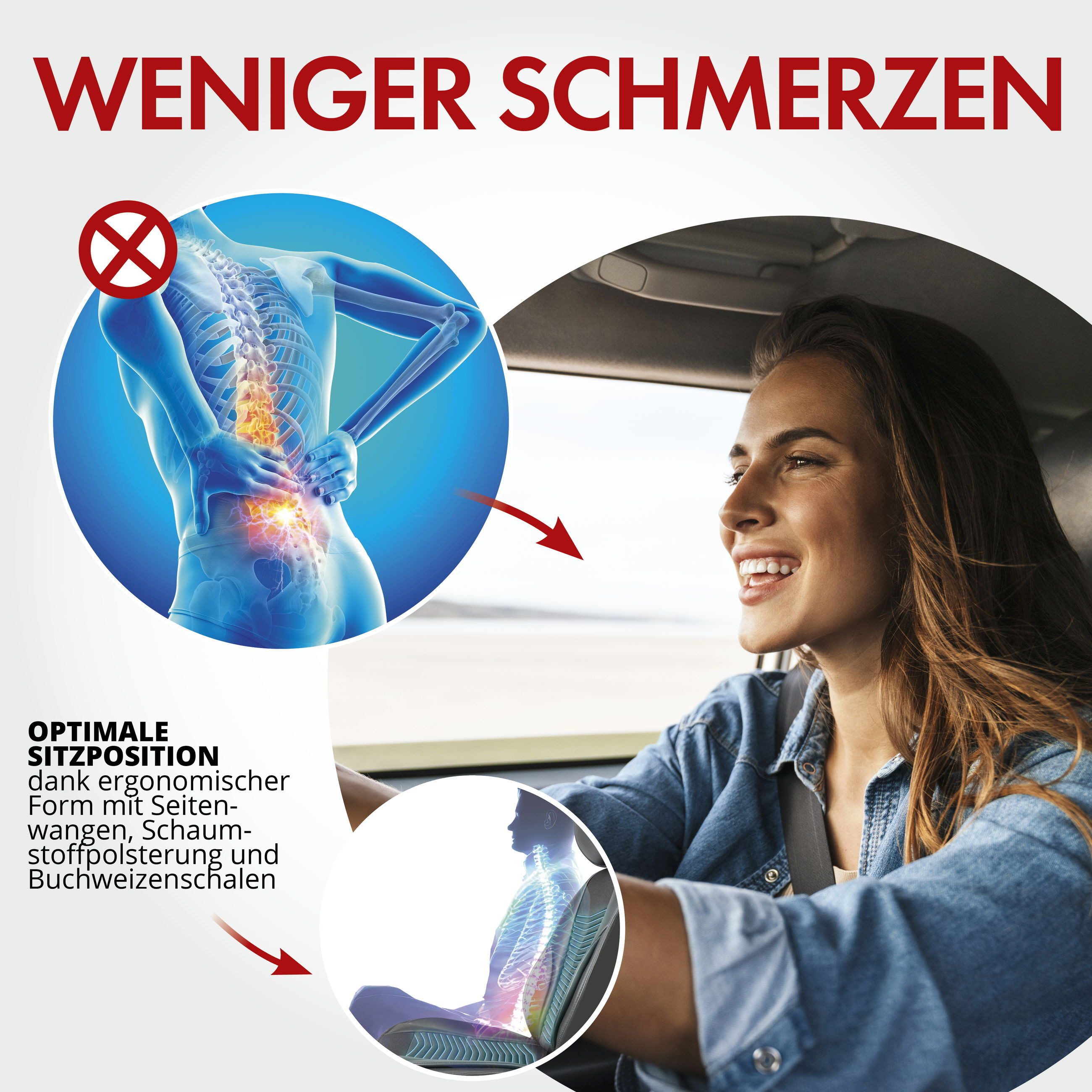 WALSER Autositzauflage Sitzaufleger Max, 1 Stück, 1-tlg.