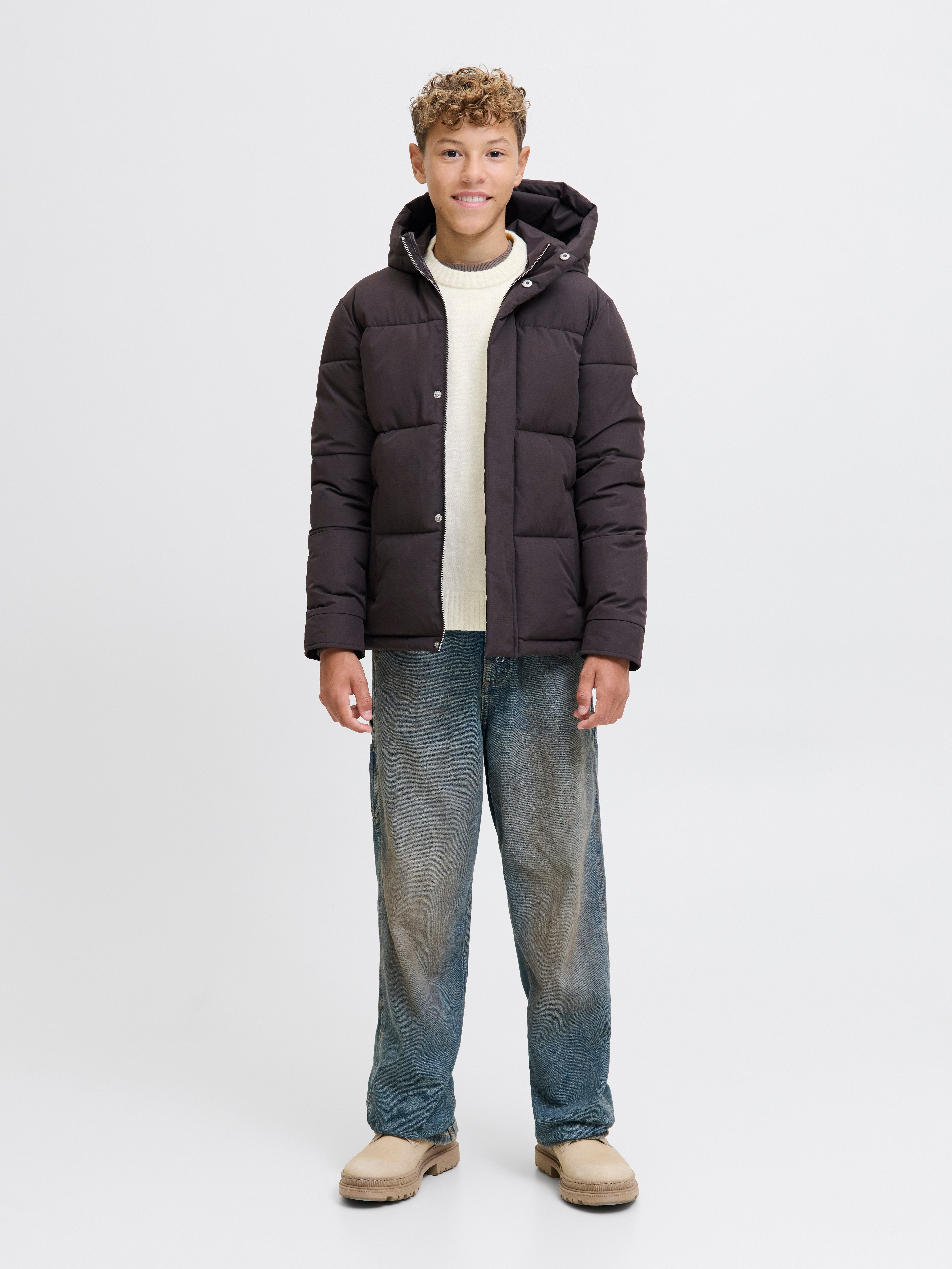Jack & Jones Junior Rundhalspullover JORNORREBRO KNIT CREW NECK JNR Baumwollmischung, locker geschnitten