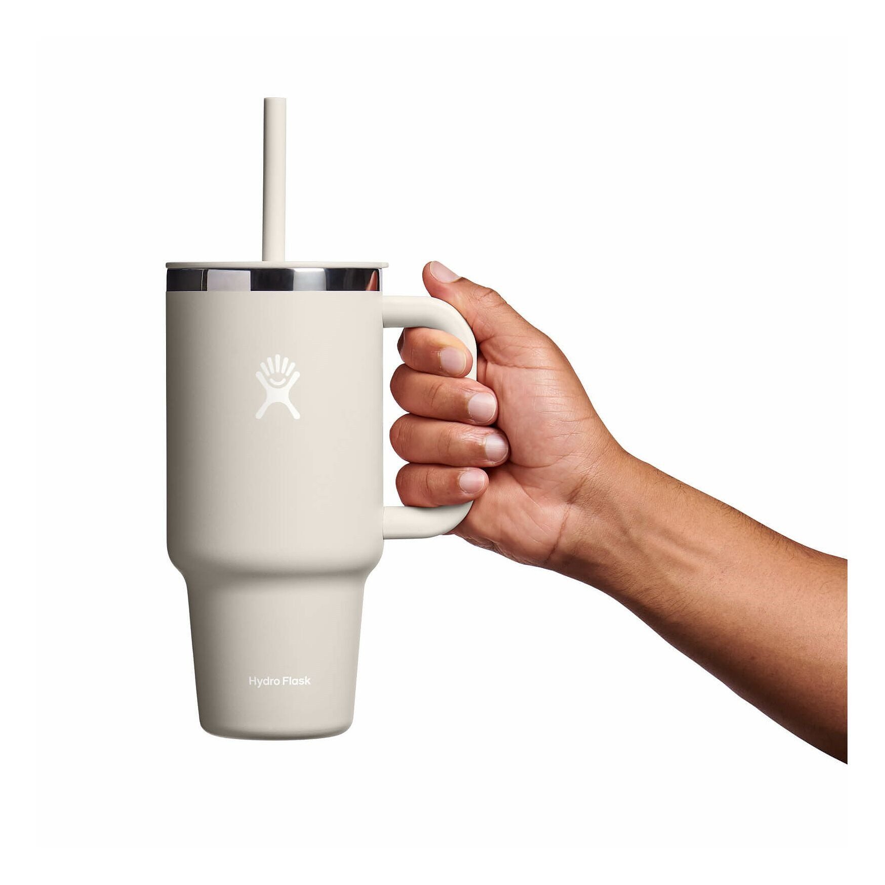 Hydro Flask Thermobecher All Around Travel Tumbler in den Größen 24 oz/ 32 oz / 40 oz, 1-tlg., Edelstahl, Thermo Cup mit Strohhalm, 709 ml/ 946 ml/ 1182 ml