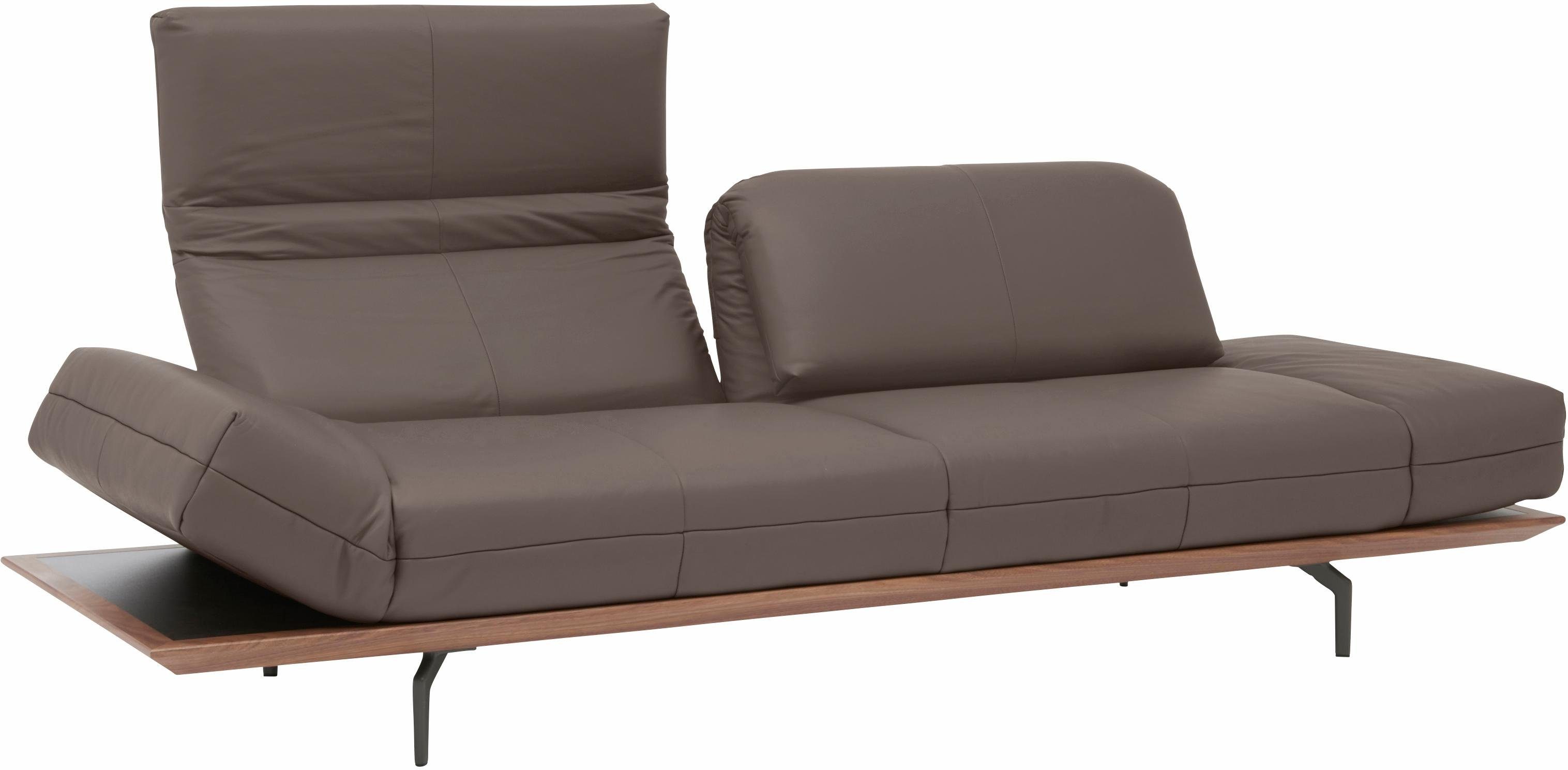 sofa hs.420, 2 oder cm 4-Sitzer 252 in Natur Qualitäten, in hülsta Eiche Nußbaum, Breite Holzrahmen